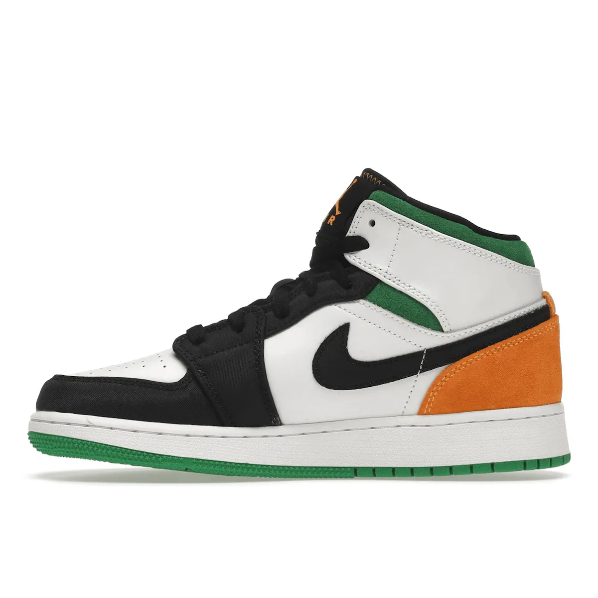 Air Jordan 1 Mid SE White Laser Orange Lucky Green Dynamic Reach