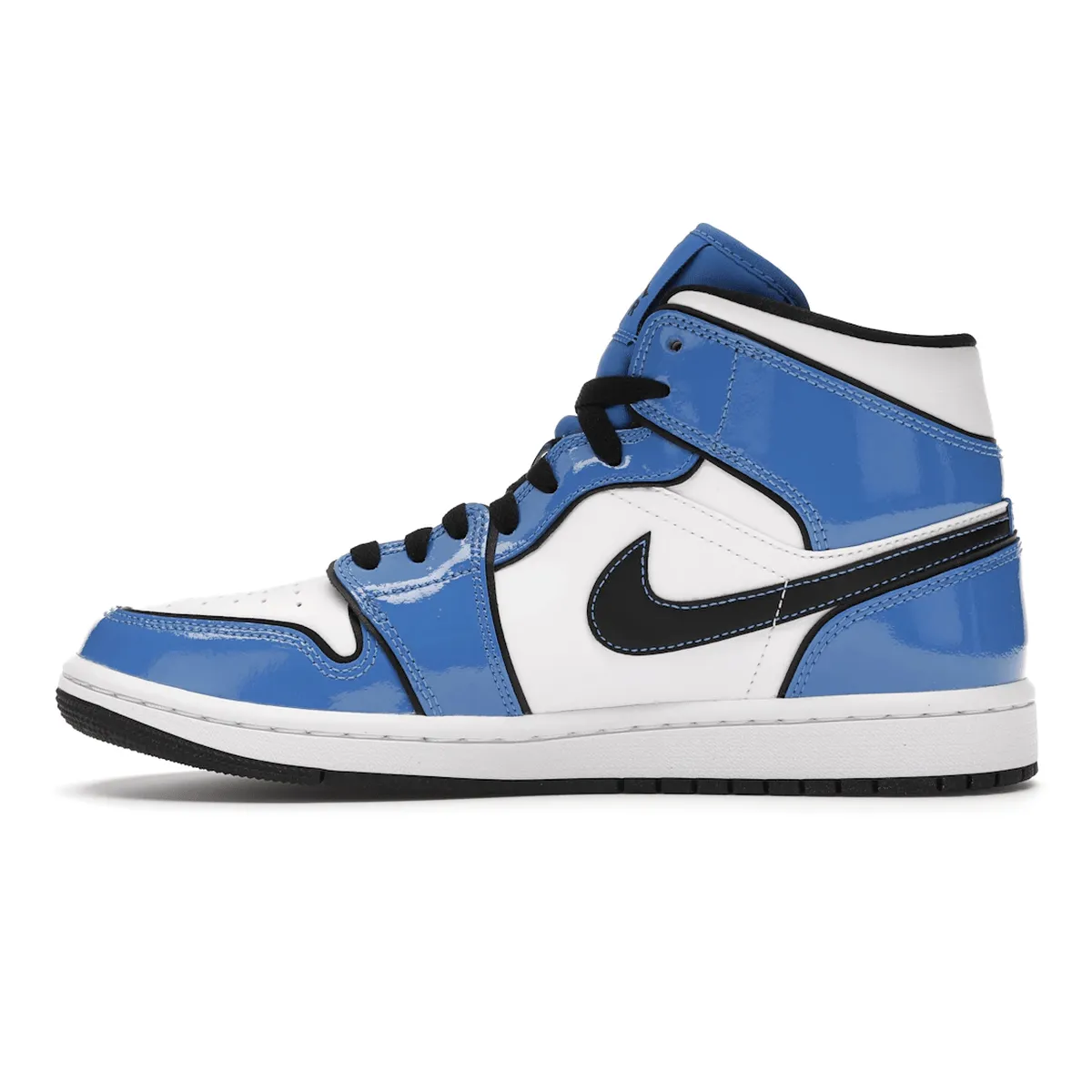 Air Jordan 1 Mid Signal Blue Canvas Upper