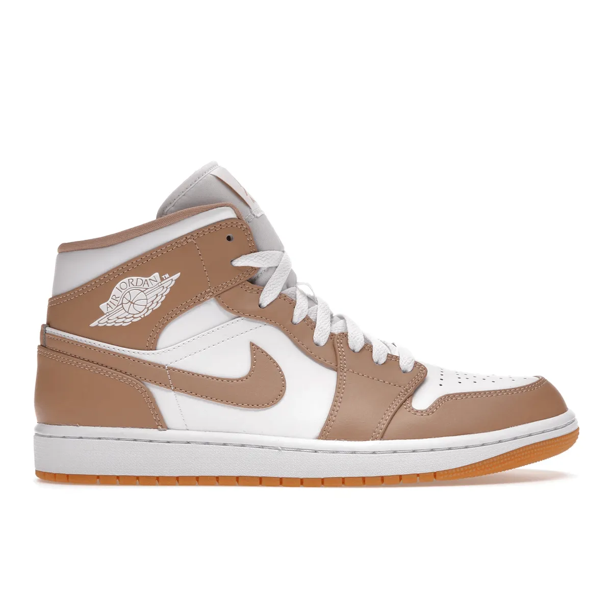 Air Jordan 1 Mid Tan Gum Balanced Cushioning