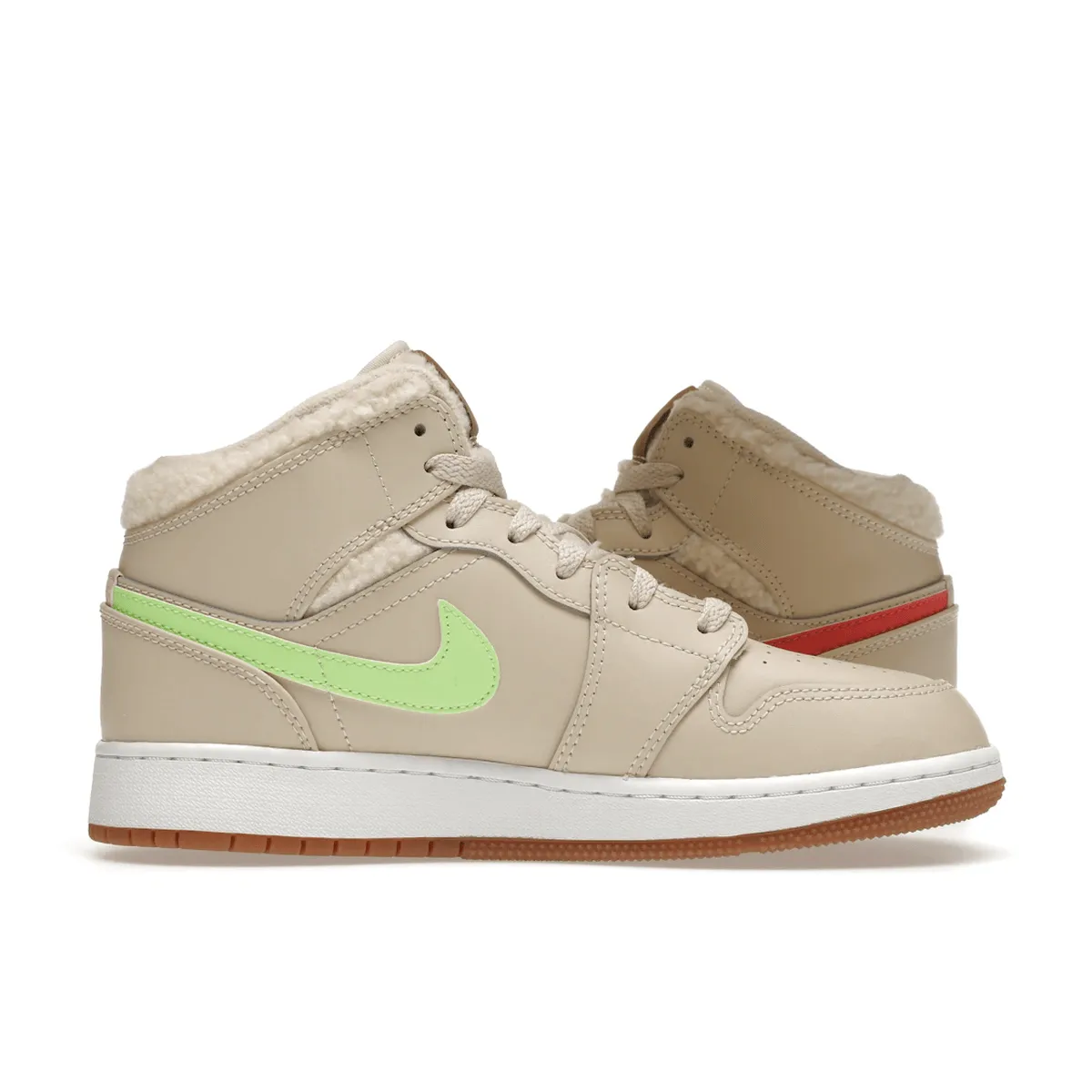 Air Jordan 1 Mid Utility Fleece Pearl White Traction Boost