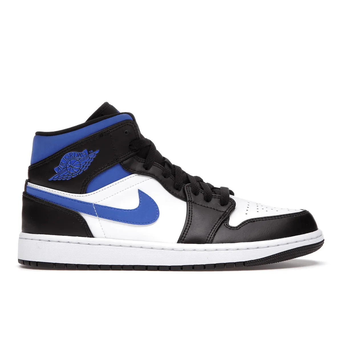 Air Jordan 1 Mid White Black Racer Blue Impact Reduce Tech