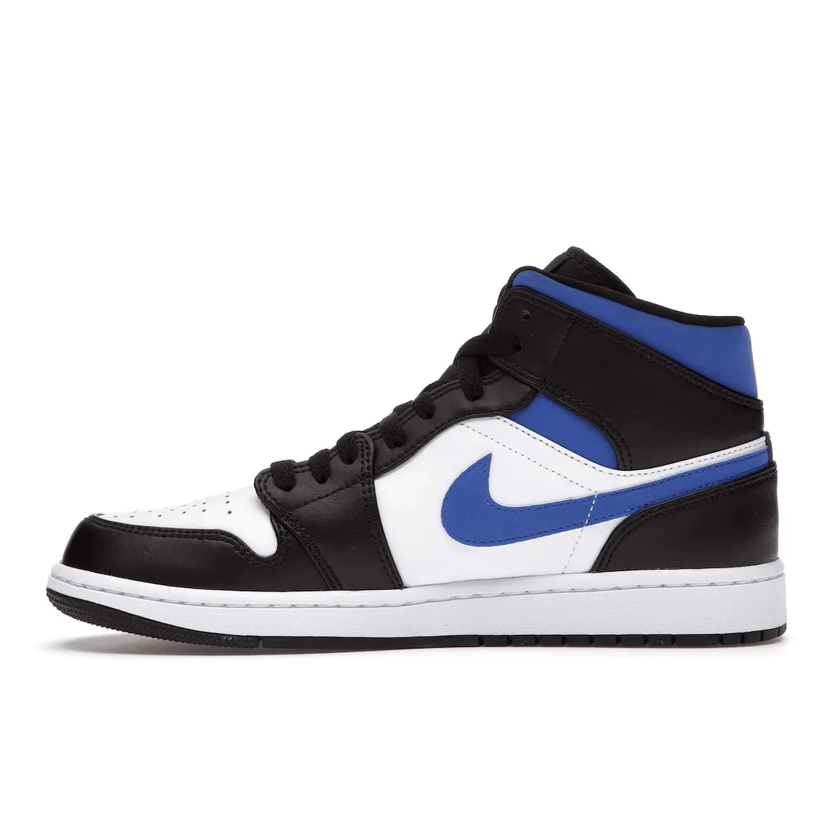 Air Jordan 1 Mid White Black Racer Blue Impact Reduce Tech