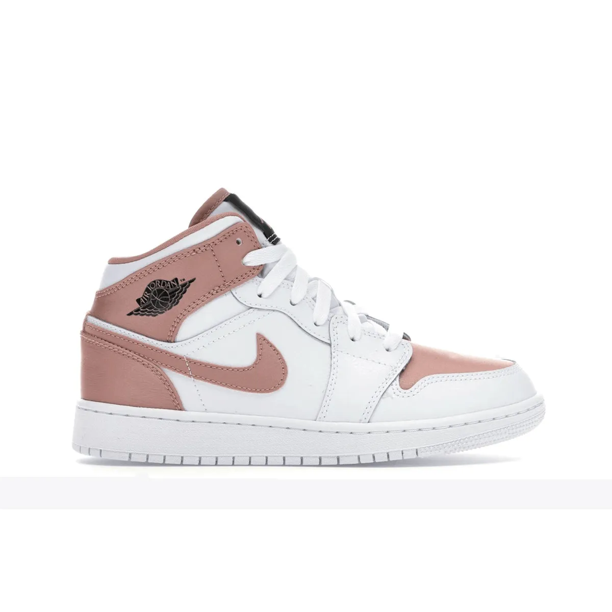 Air Jordan 1 Mid White Rose Gold Court Movement Flow