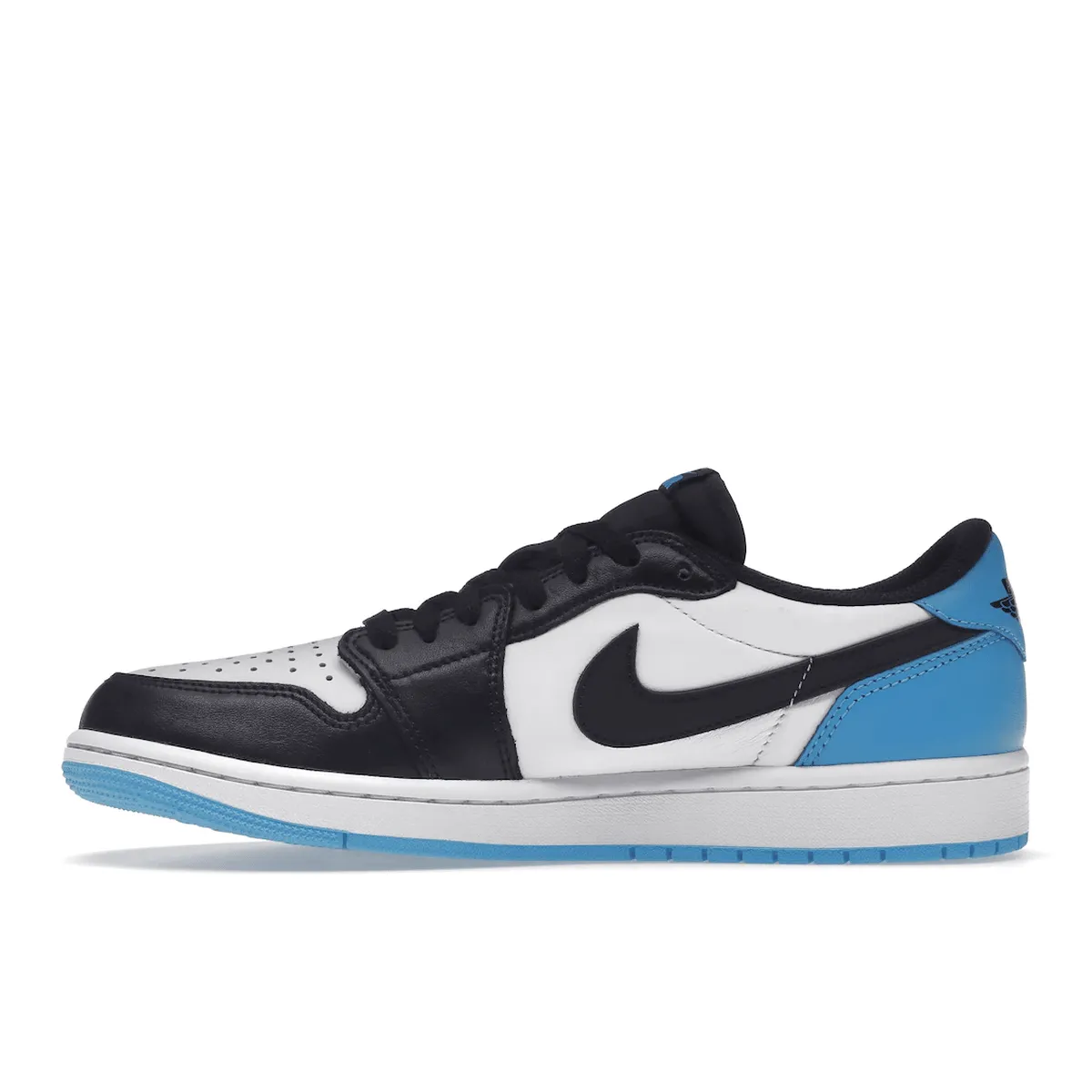 Air Jordan 1 Retro Low OG Black Dark Powder Blue Lateral Drive Lock