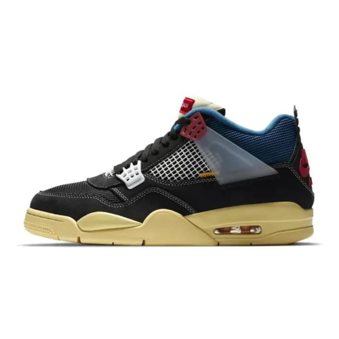 Premium Sole Air Jordan 4 Retro Union LA  Off  Noir