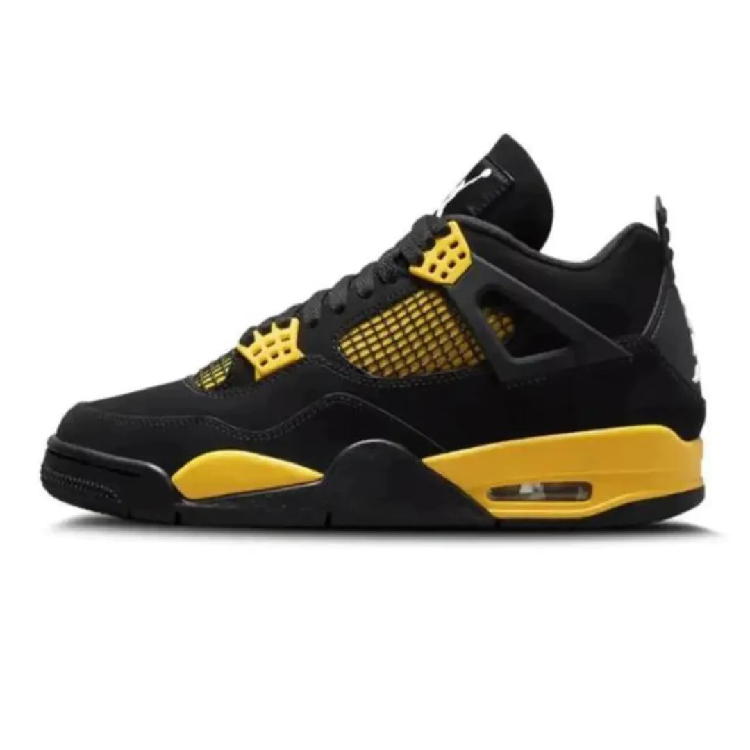 Maximum Grip Upgraded wear Air Jordan 4 'Yellow Thunder'