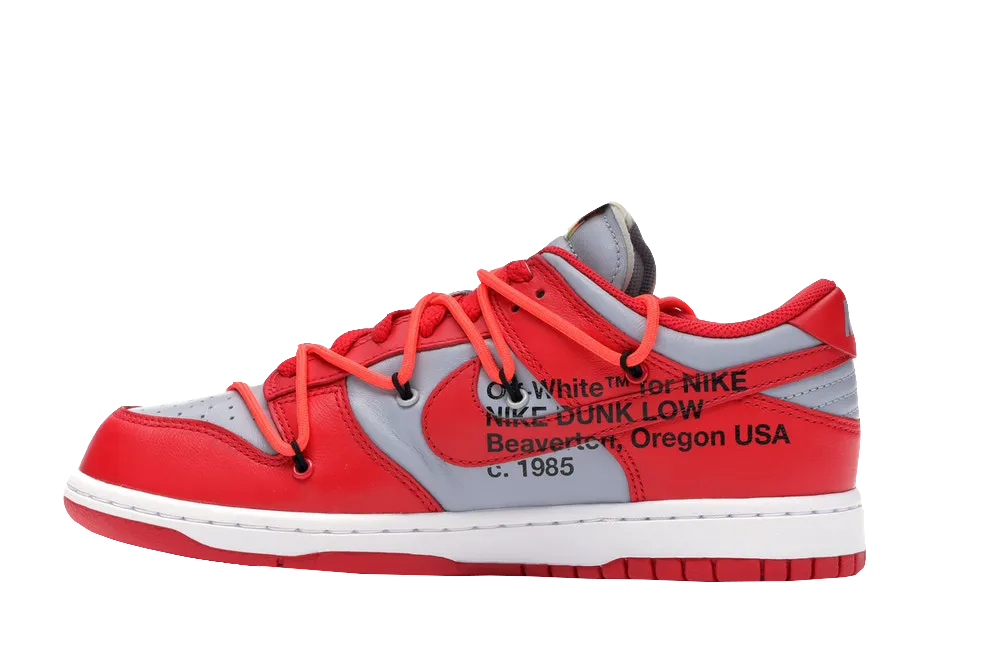 Air Step Nike Dunk Low X Off-White University Red