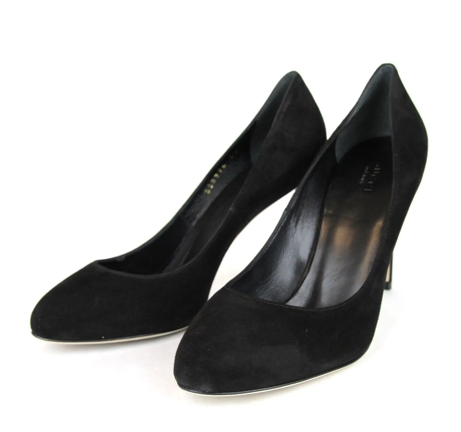 Airy-Step Gucci Heels Black Suede Interlocking - Gucci Shoes Women