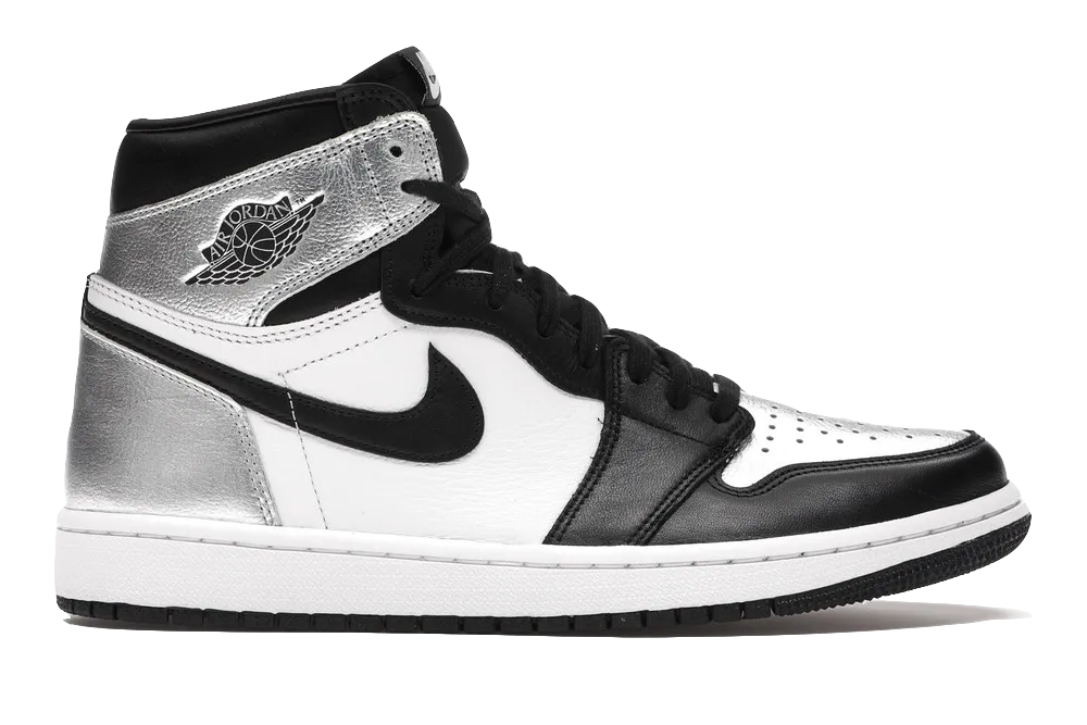 Breathable touch AJ 1 Retro High Silver Toe