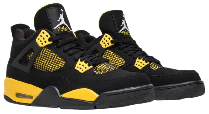 AJ 4 Retro Black Thunder Sharp