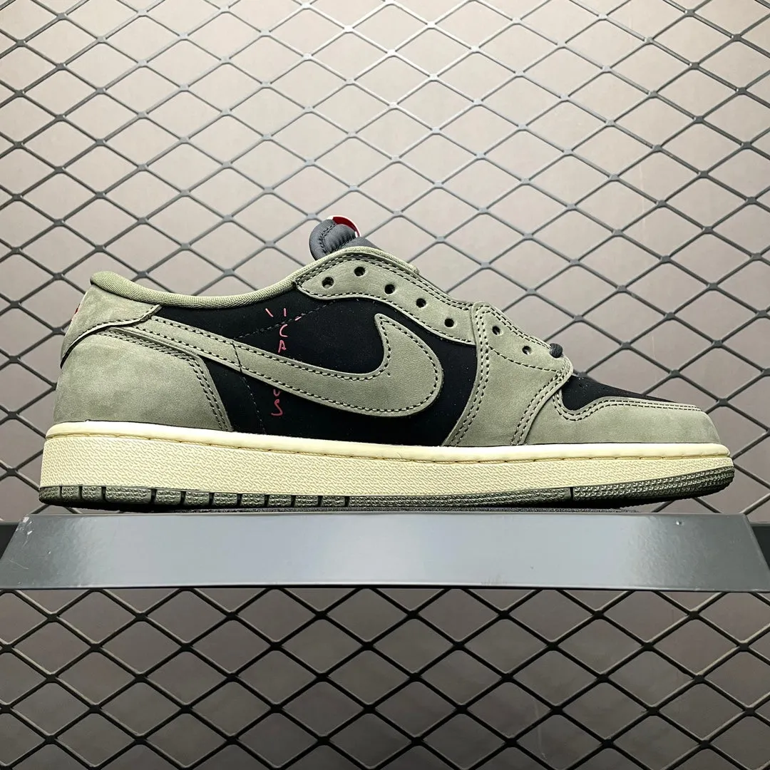 AJ1 Low Travis Scott Black Olive Run Smart