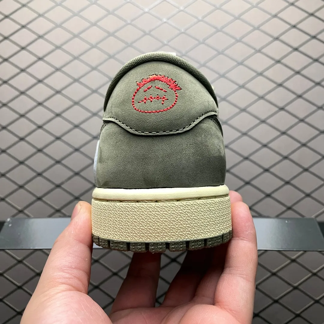 AJ1 Low Travis Scott Black Olive Run Smart