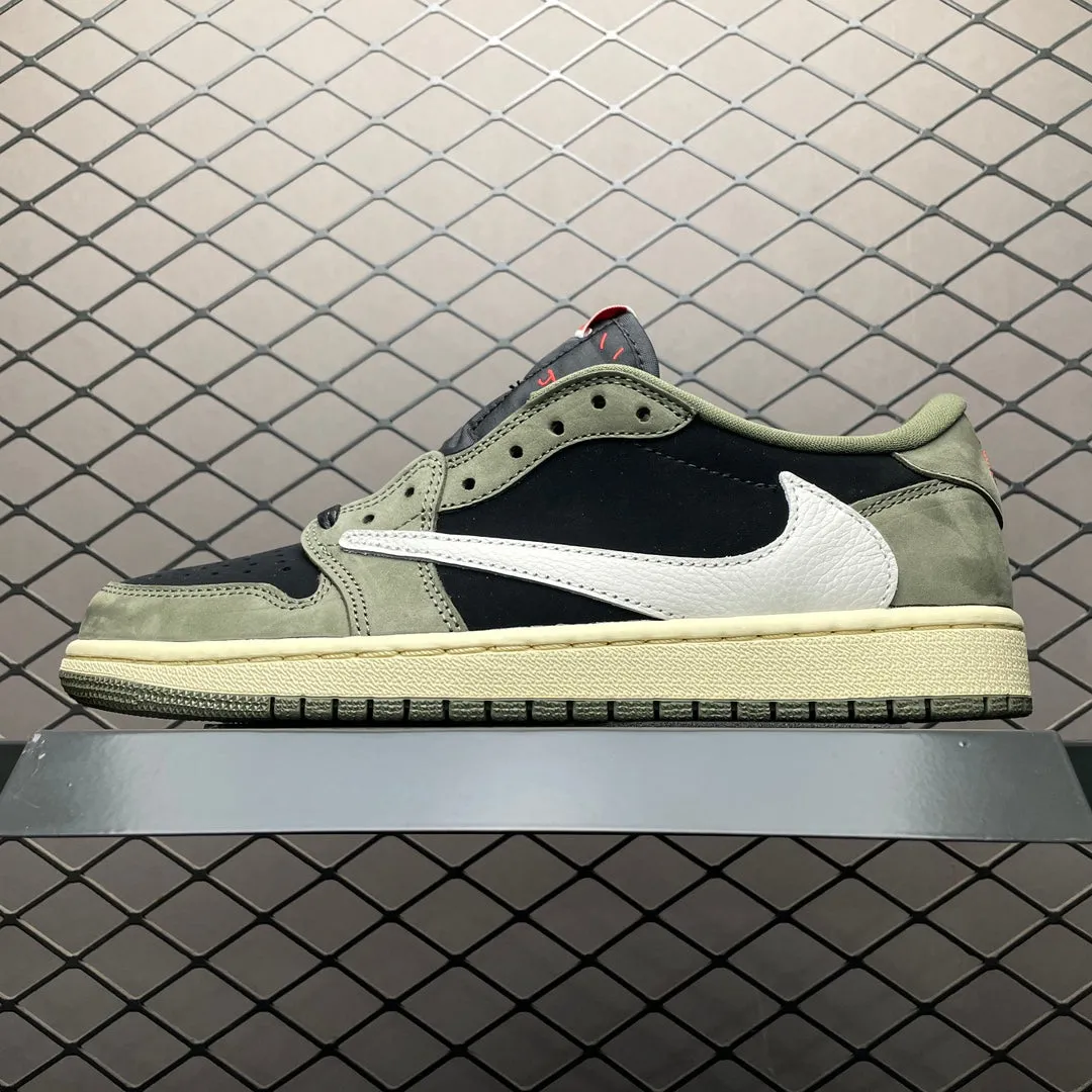AJ1 Low Travis Scott Black Olive Run Smart