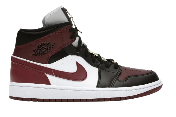 AJ1 Mid Black Dark Beetroot Ultra Comfort Casual Athletic
