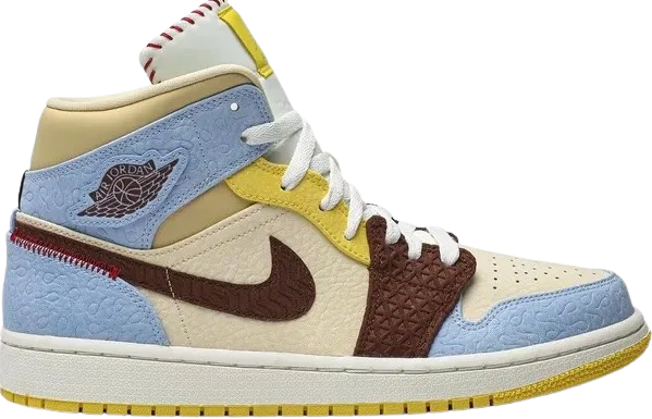 AJ1 Retro Mid SE x Maison Chateau Rouge 'Fearless' Cushioned traction Endurance Sole