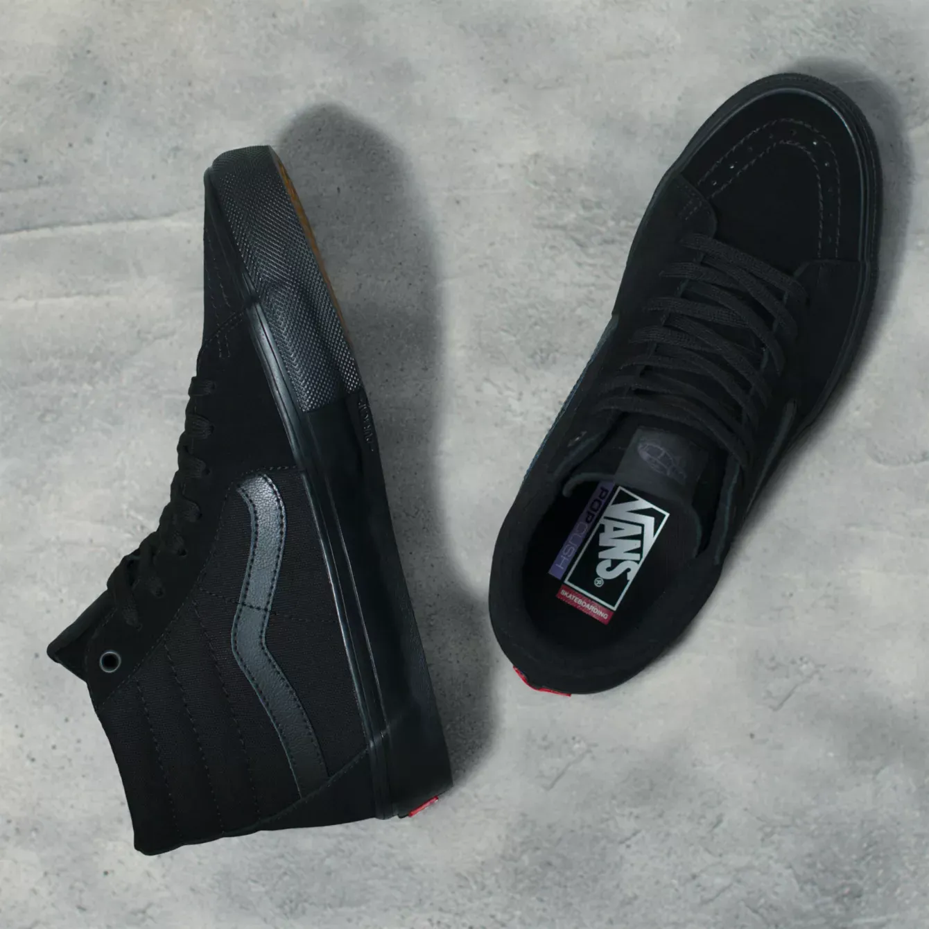 All-Occasion Vans Skate Sk8-Hi Shoes - Black/Black