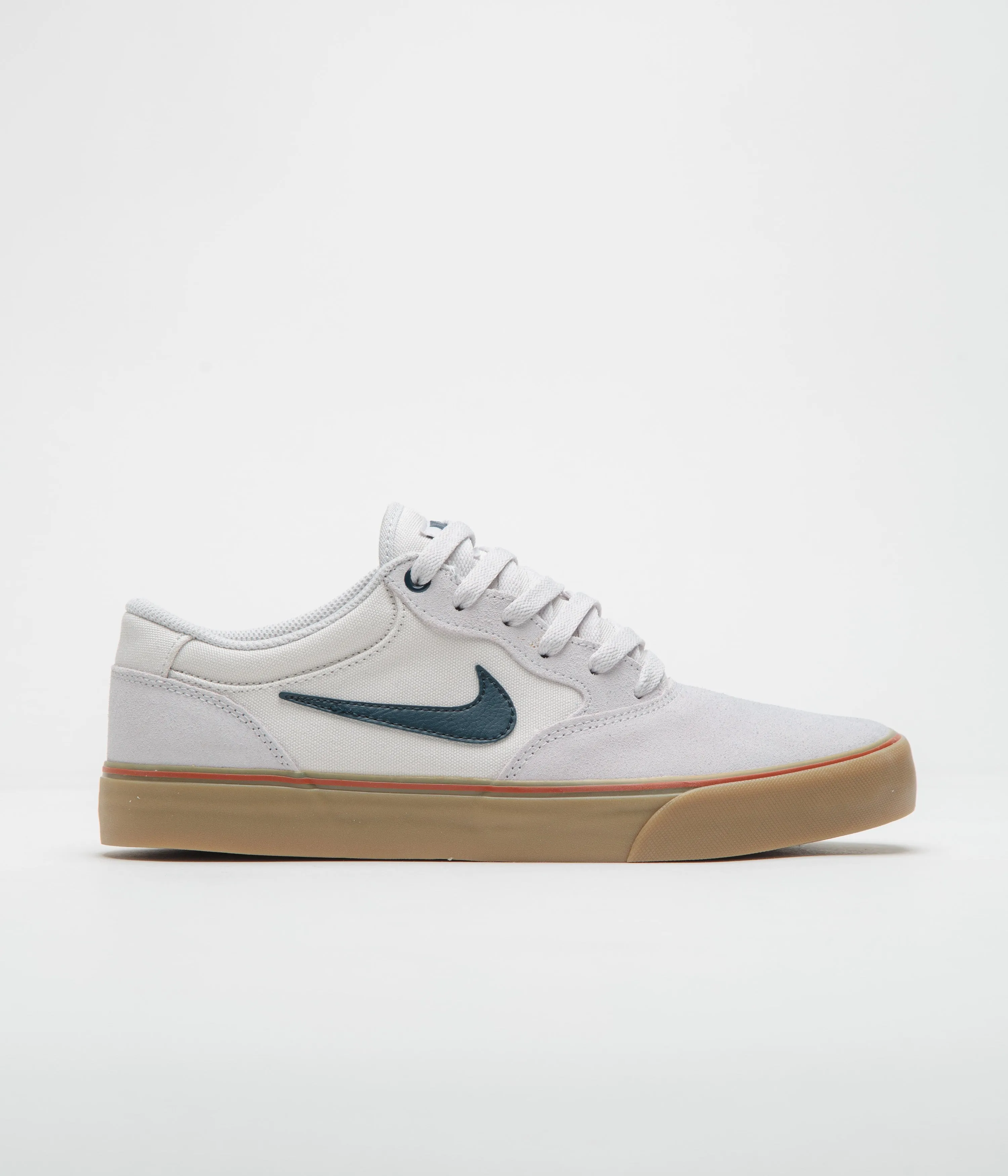 Nike SB Chron 2 Shoes in Vast Grey and Armory Navy and Dark Russet
