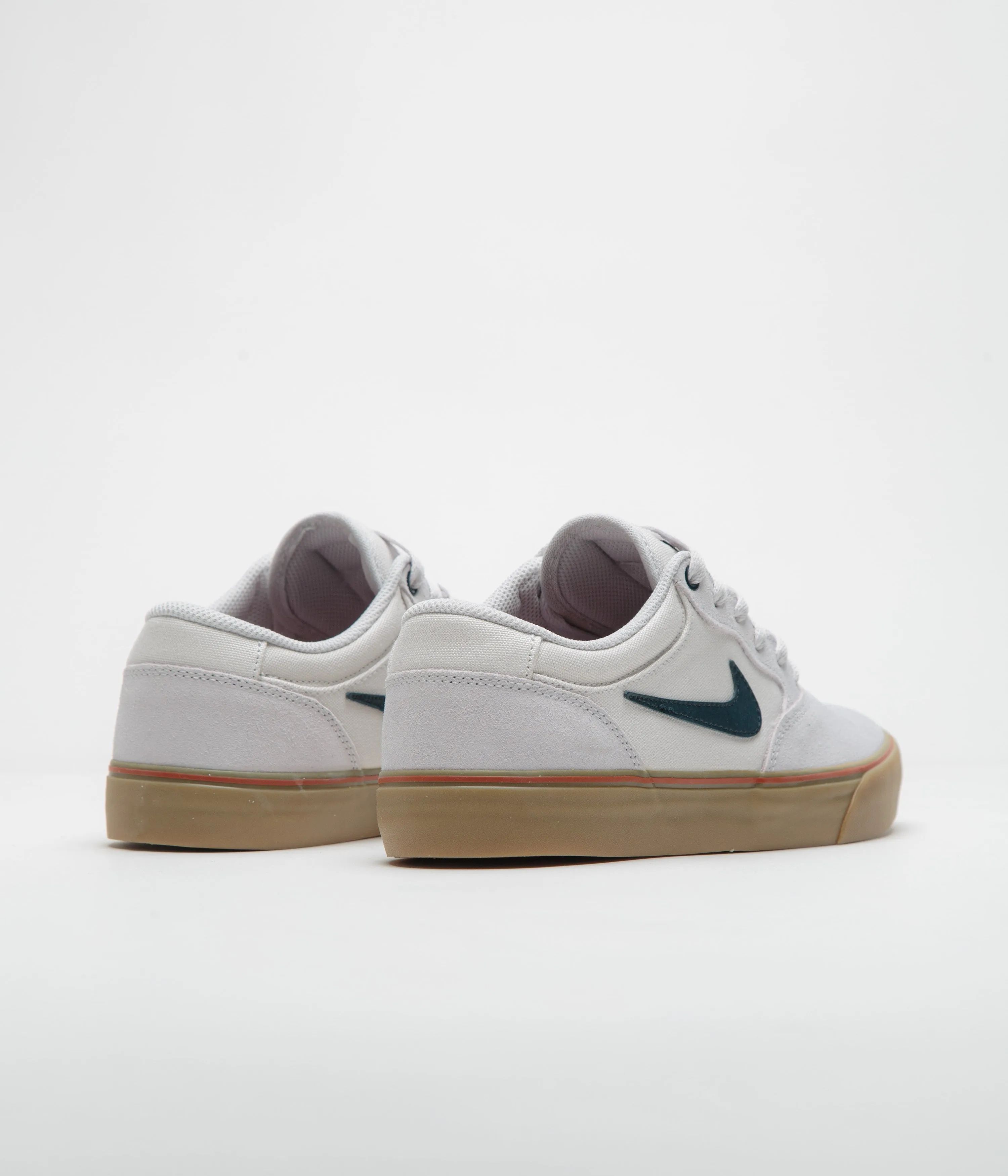 Nike SB Chron 2 Shoes in Vast Grey and Armory Navy and Dark Russet