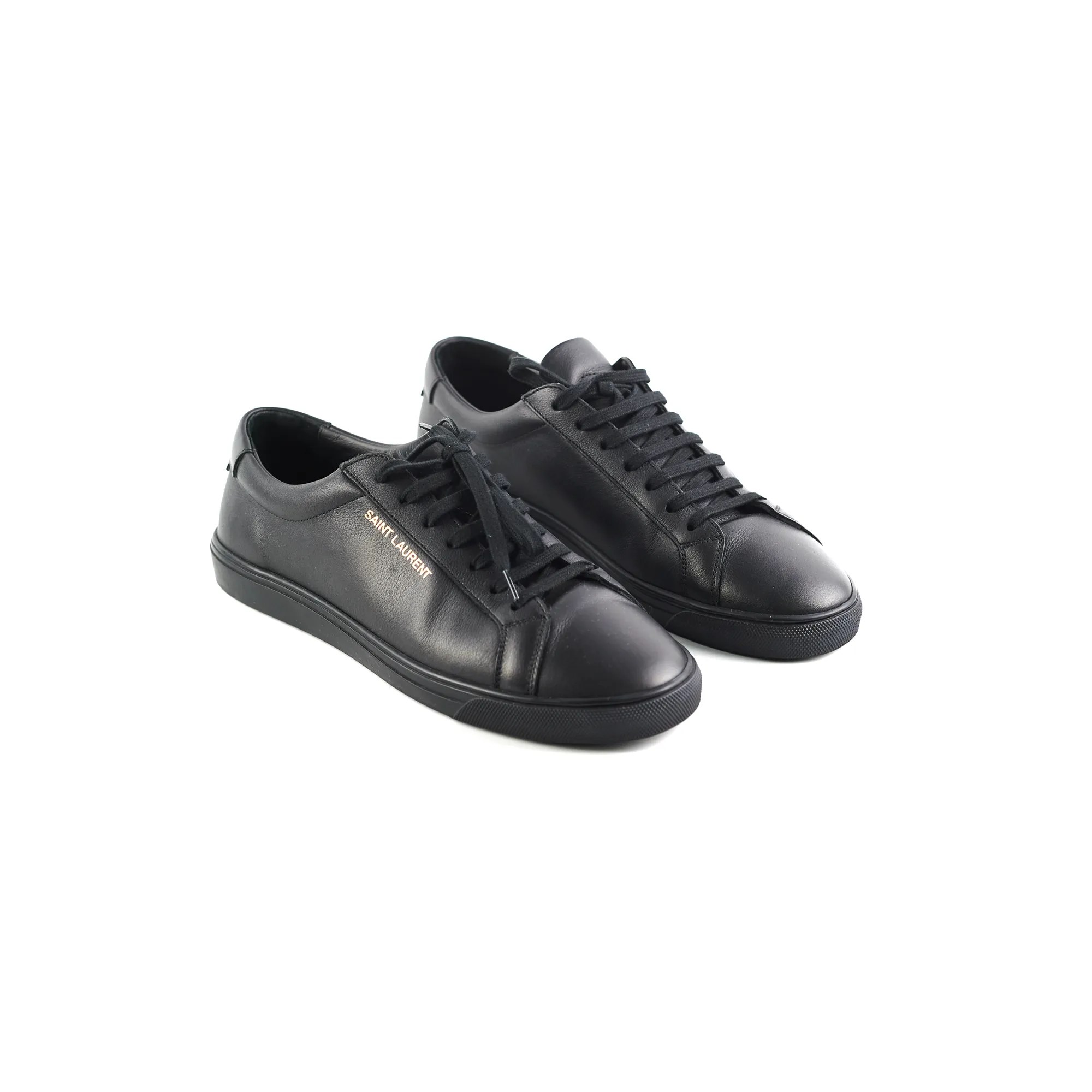All Walk Ready Saint Laurent Leather Sneakers Black 41