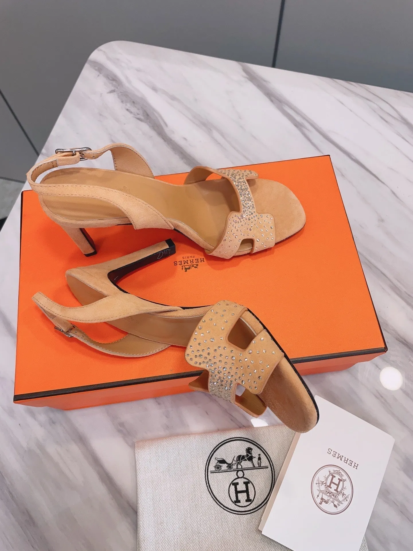 Ankle Strap Heels New Hermes HIGH HEELS 002