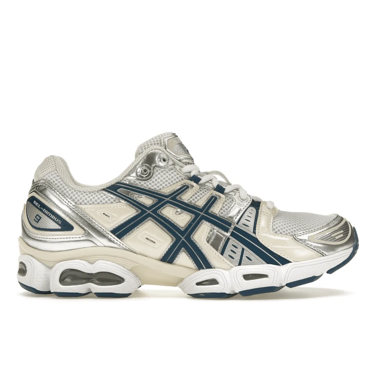 ASICS Gel-Nimbus 9 White Light Indigo wide-toe