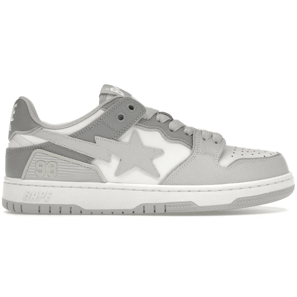 Athleisure A Bathing Ape Sk8 Sta #5 White Grey