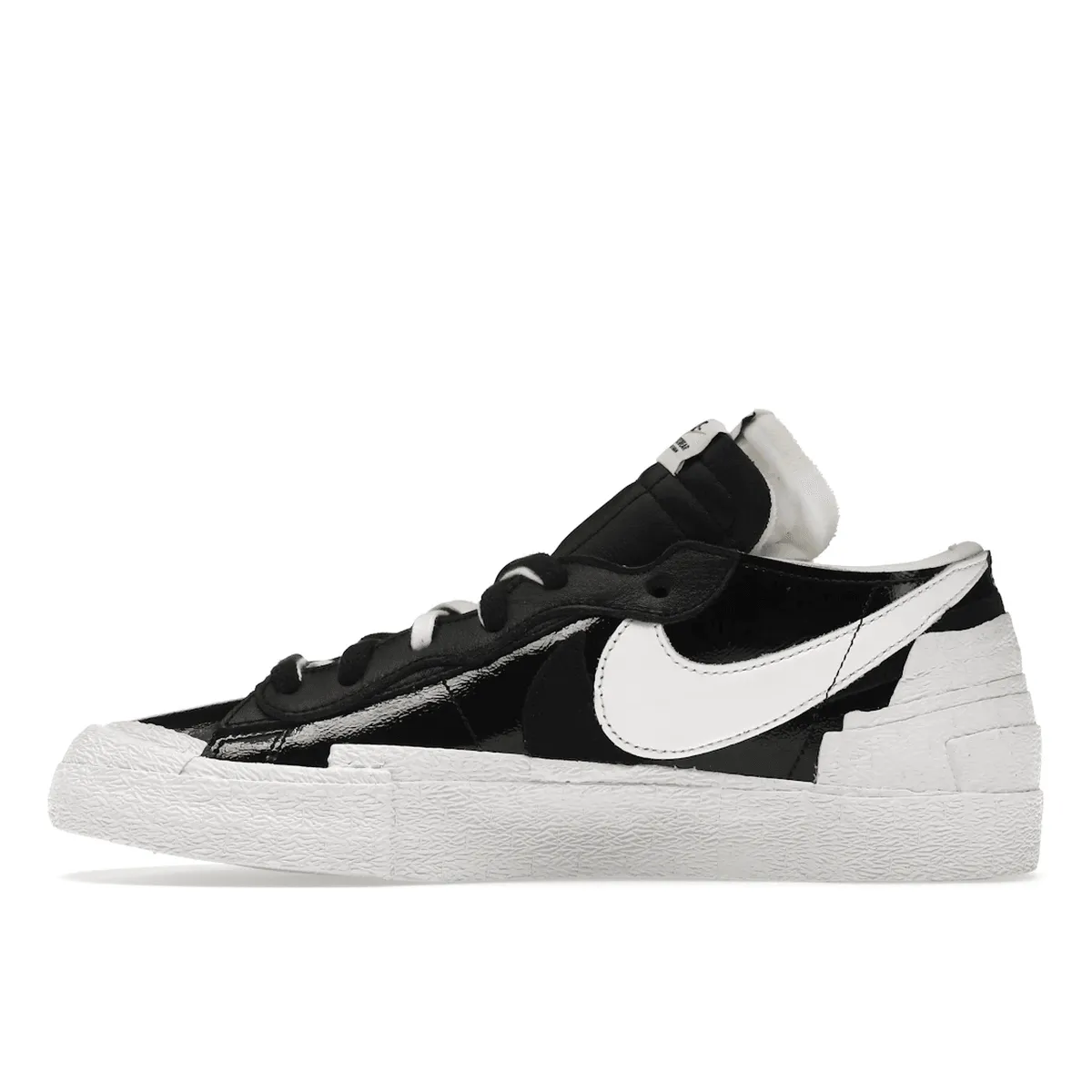 Blazer Low x Sacai Black Patent Leather Superior Comfort
