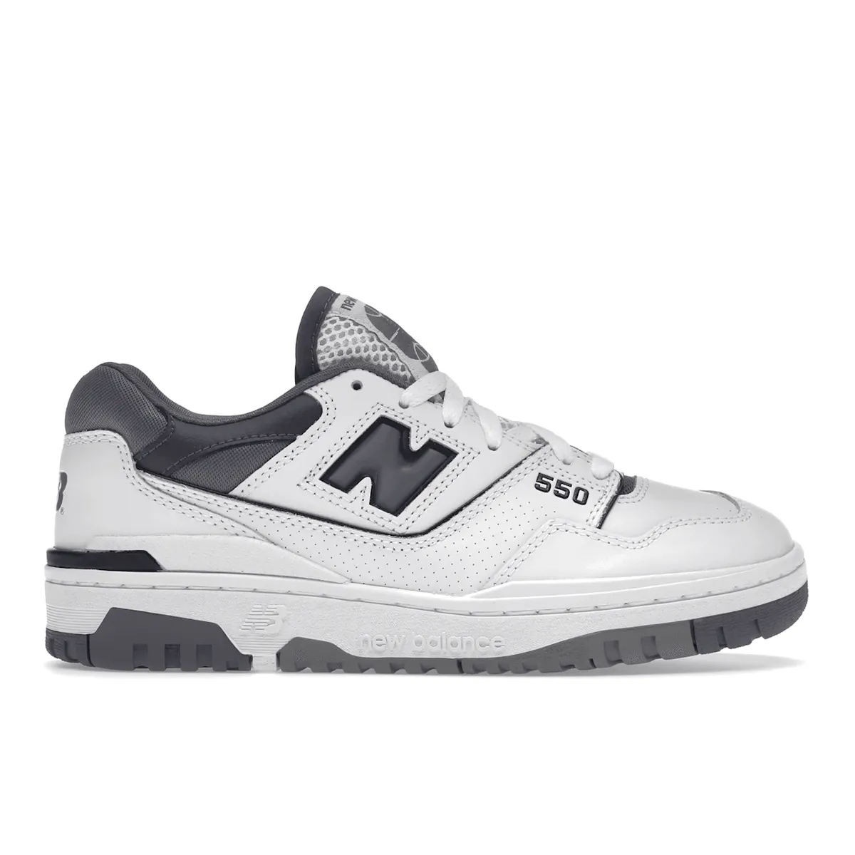 Sporty arch Soft Support New Balance 550 White Grey Dark Grey