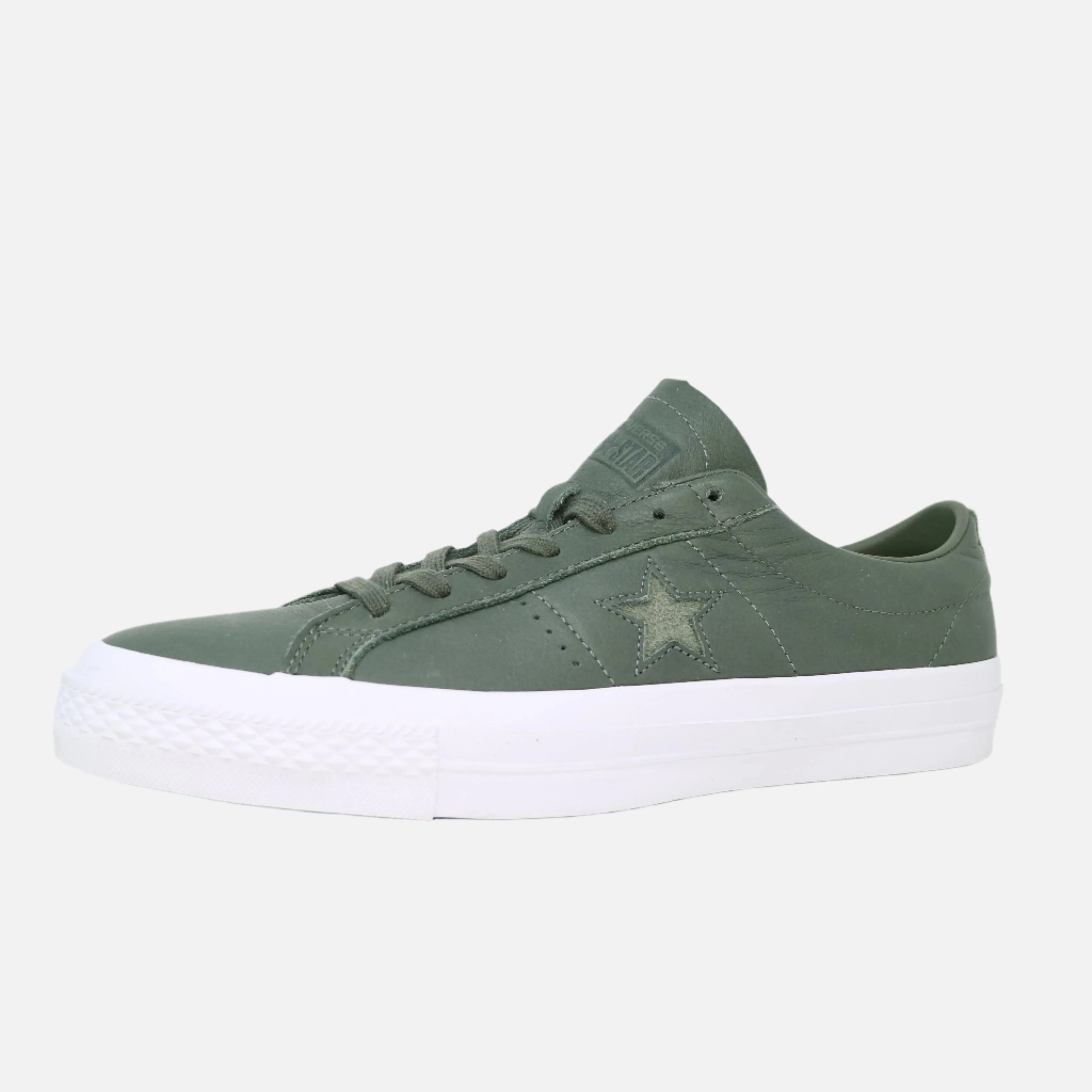 Breath-Flow Men's Converse One Star Leather - Olive Green