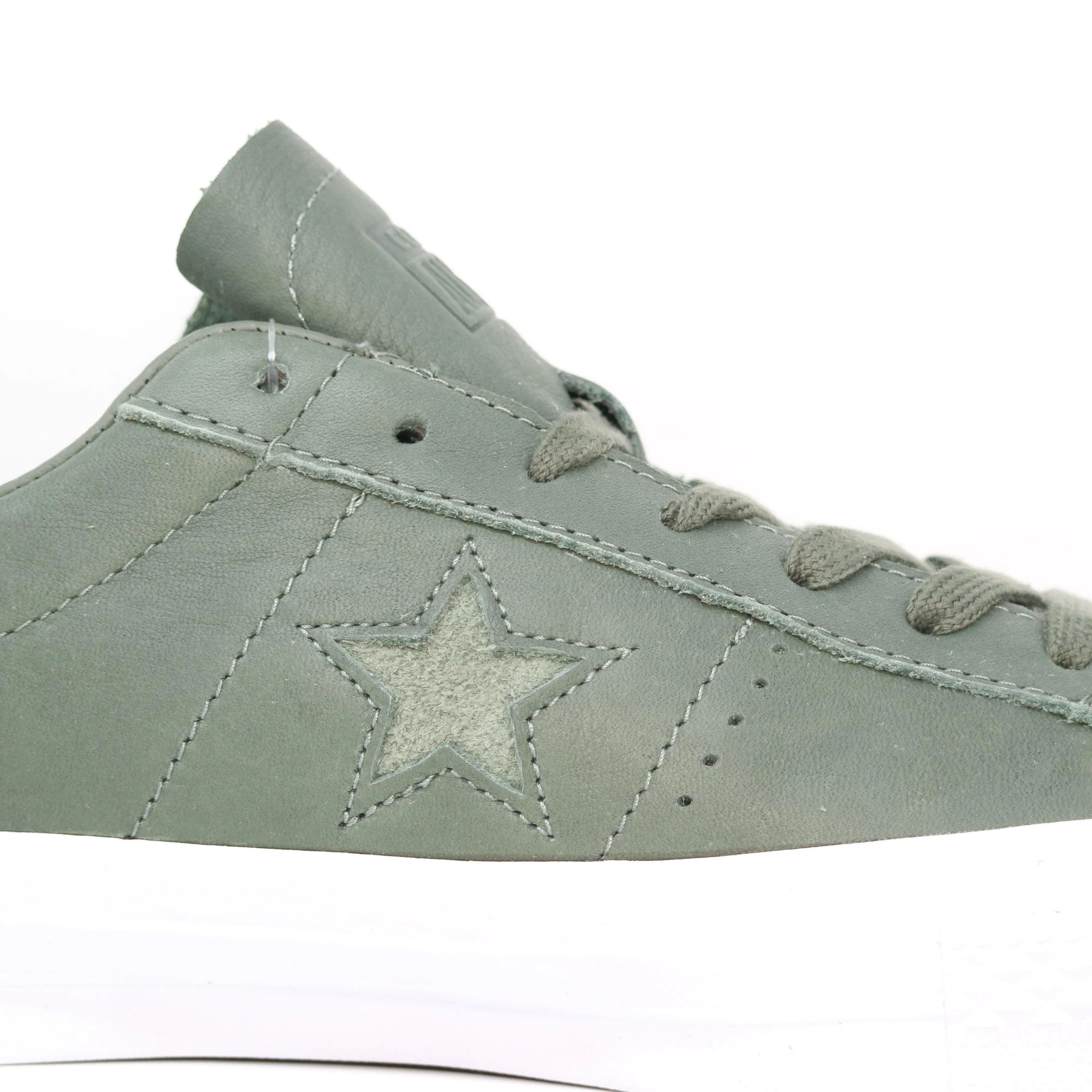 Breath-Flow Men's Converse One Star Leather - Olive Green