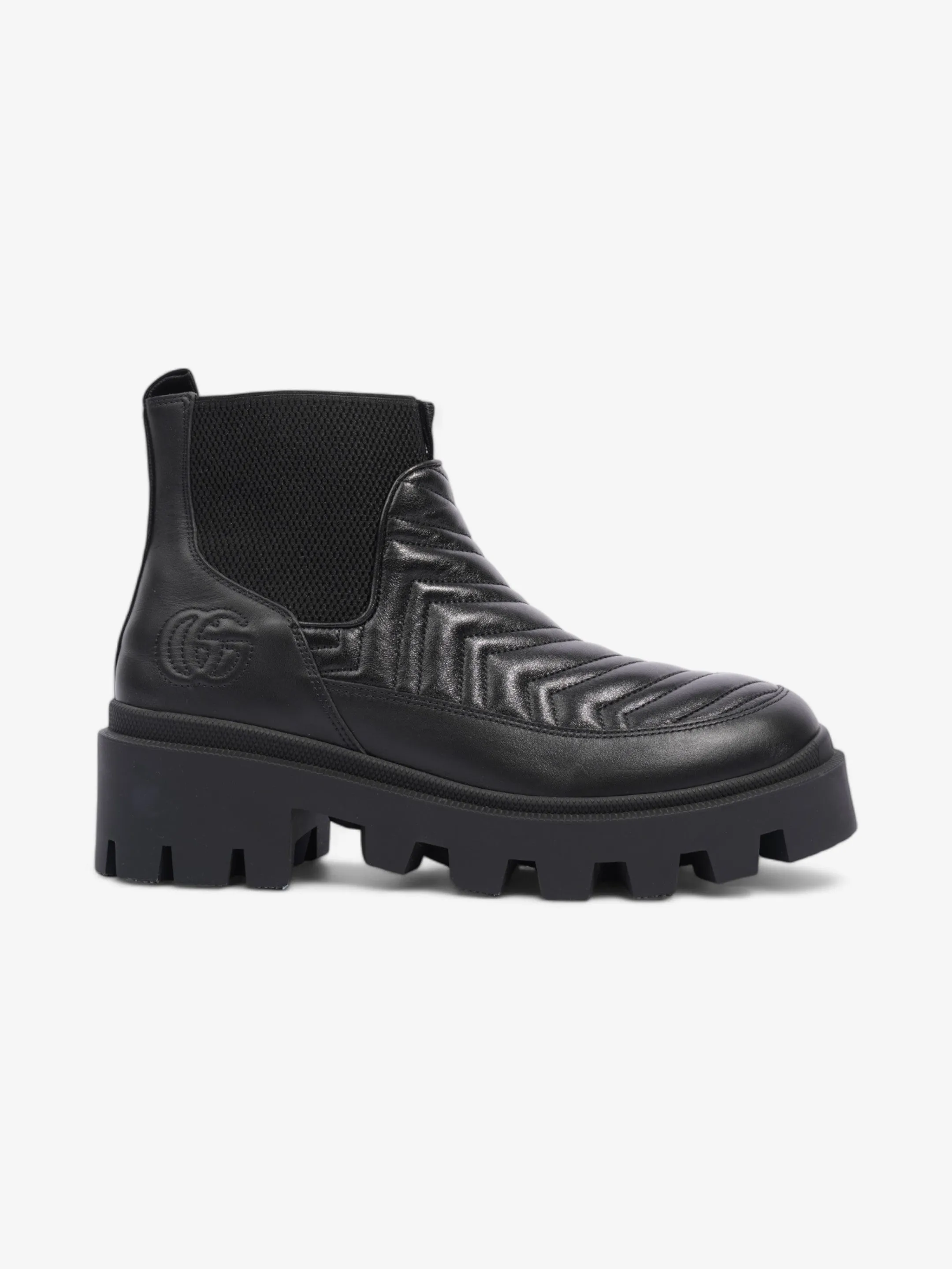 Breath Tech Gucci Matalasse Chelsea Boots 50 Black Leather EU 40.5 UK 7.5