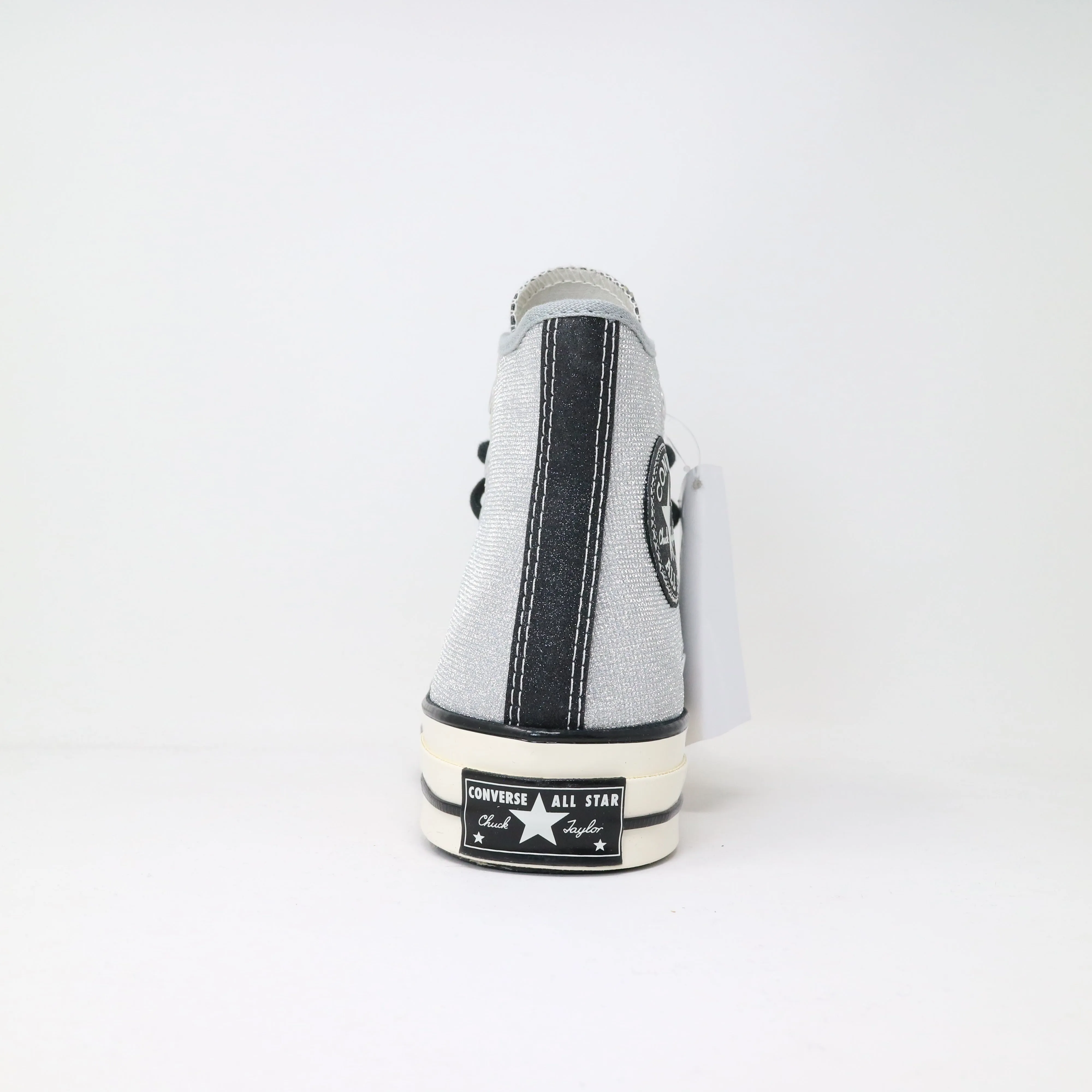 Breathable Airflow System Features Women's Converse Chuck Taylor 70 All Star Hi - Silver Glitter