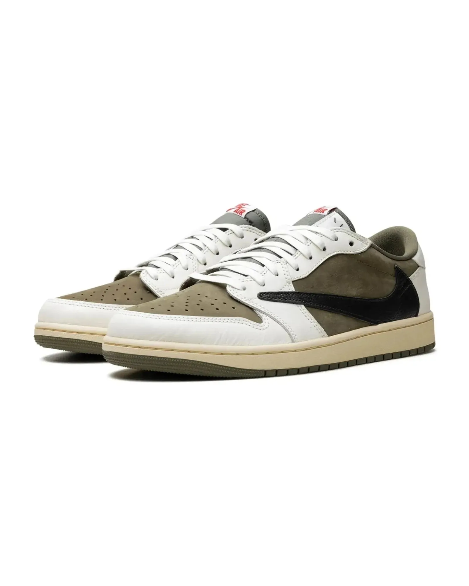 Breathable Material Nike Air Jordan 1 Retro Low OG SP Travis Scott Medium Olive