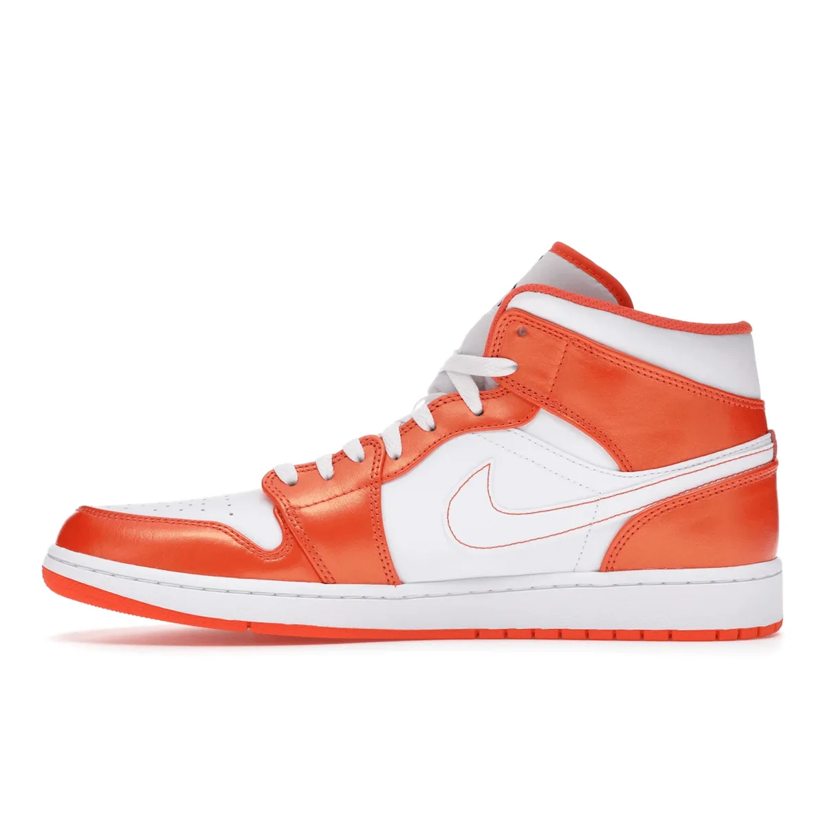 Breathable mesh upper Air Jordan 1 Mid Electro Orange