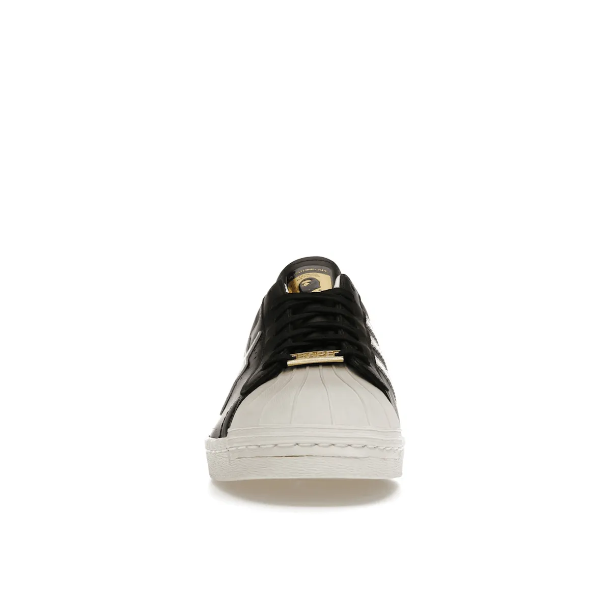 Breathable wear Adidas Superstar 80s Bape Black White Gold