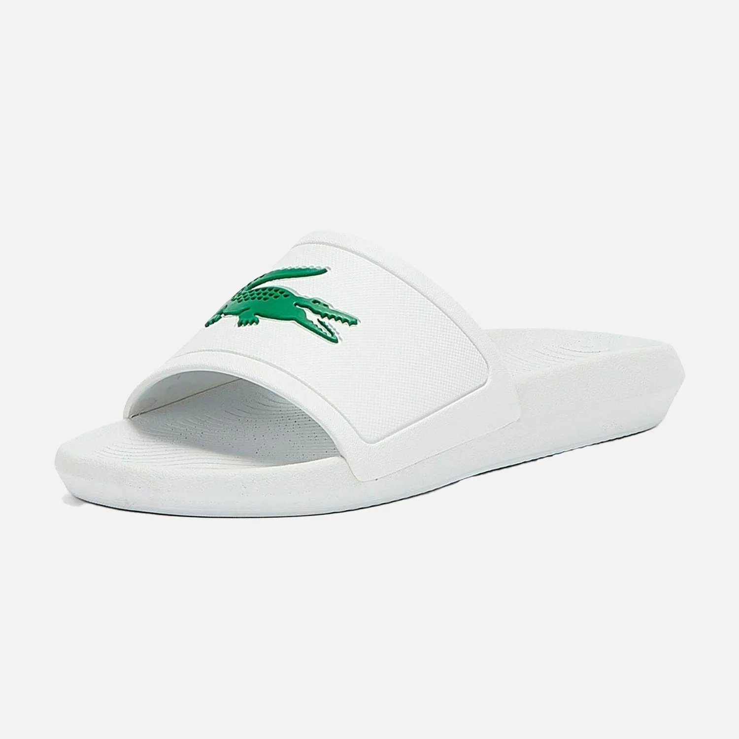 Men's Lacoste Croco Slides White Impact Resistance