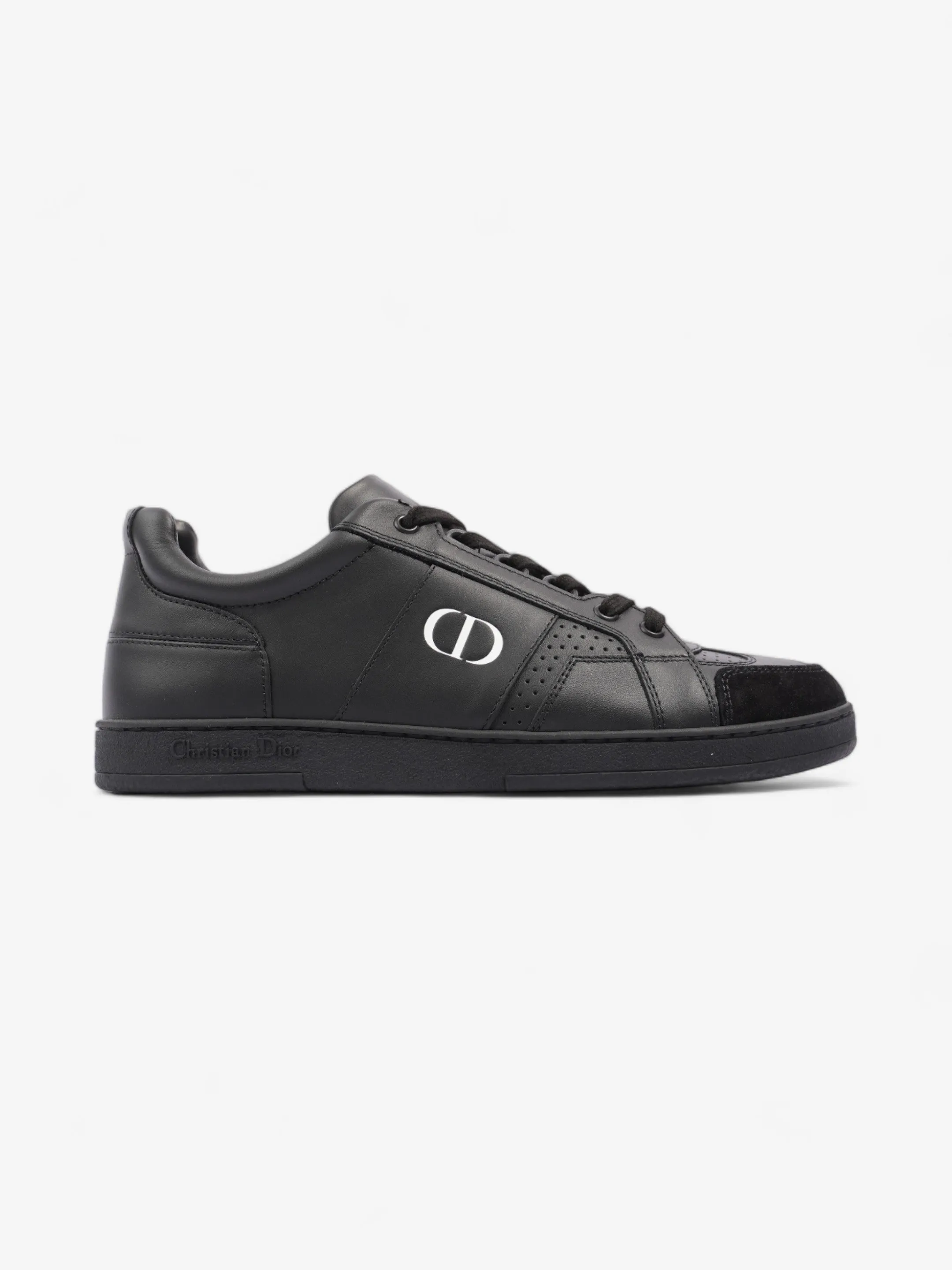 Built-in wear Christian Dior CD Low Top Sneakers Black / White Leather EU 38 UK 5