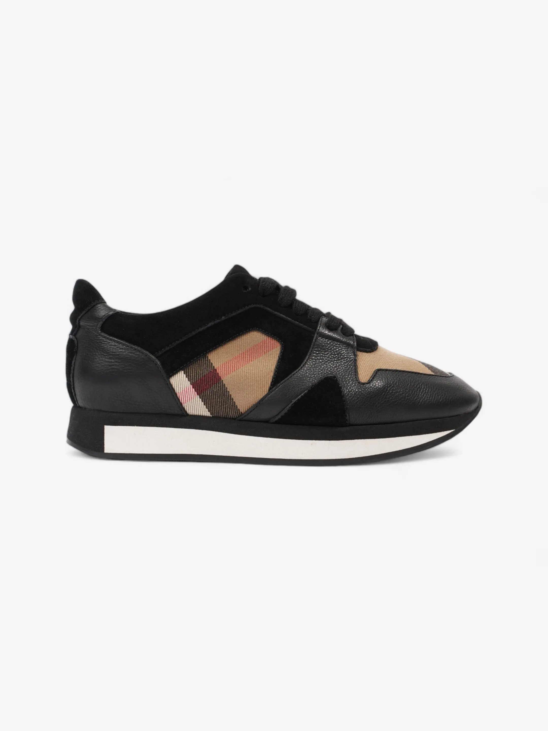 Burberry Super Nova Sneakers Black / Nova Check Suede EU 38.5 UK 5.5 Shock-absorbent