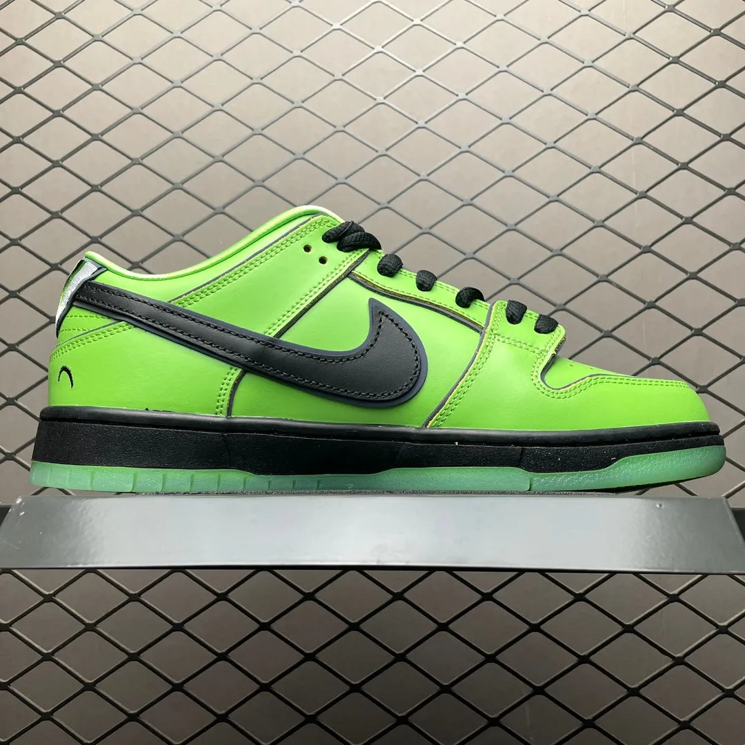 Casual grip Powerpuff Girls SB Dunk Low "Buttercup"