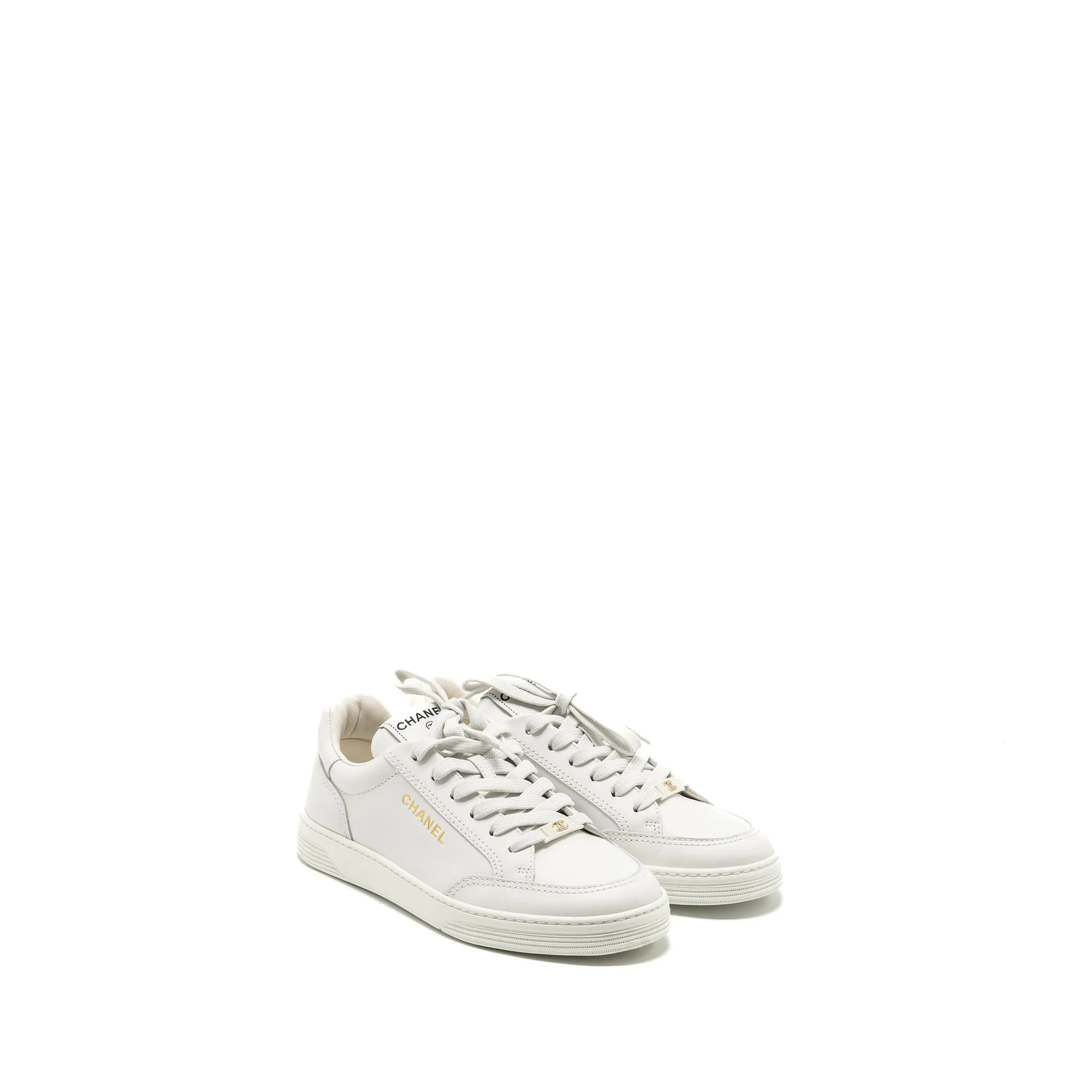 Chanel 23a Size 38 Sneaker/Trainer Calfskin White Structured wear