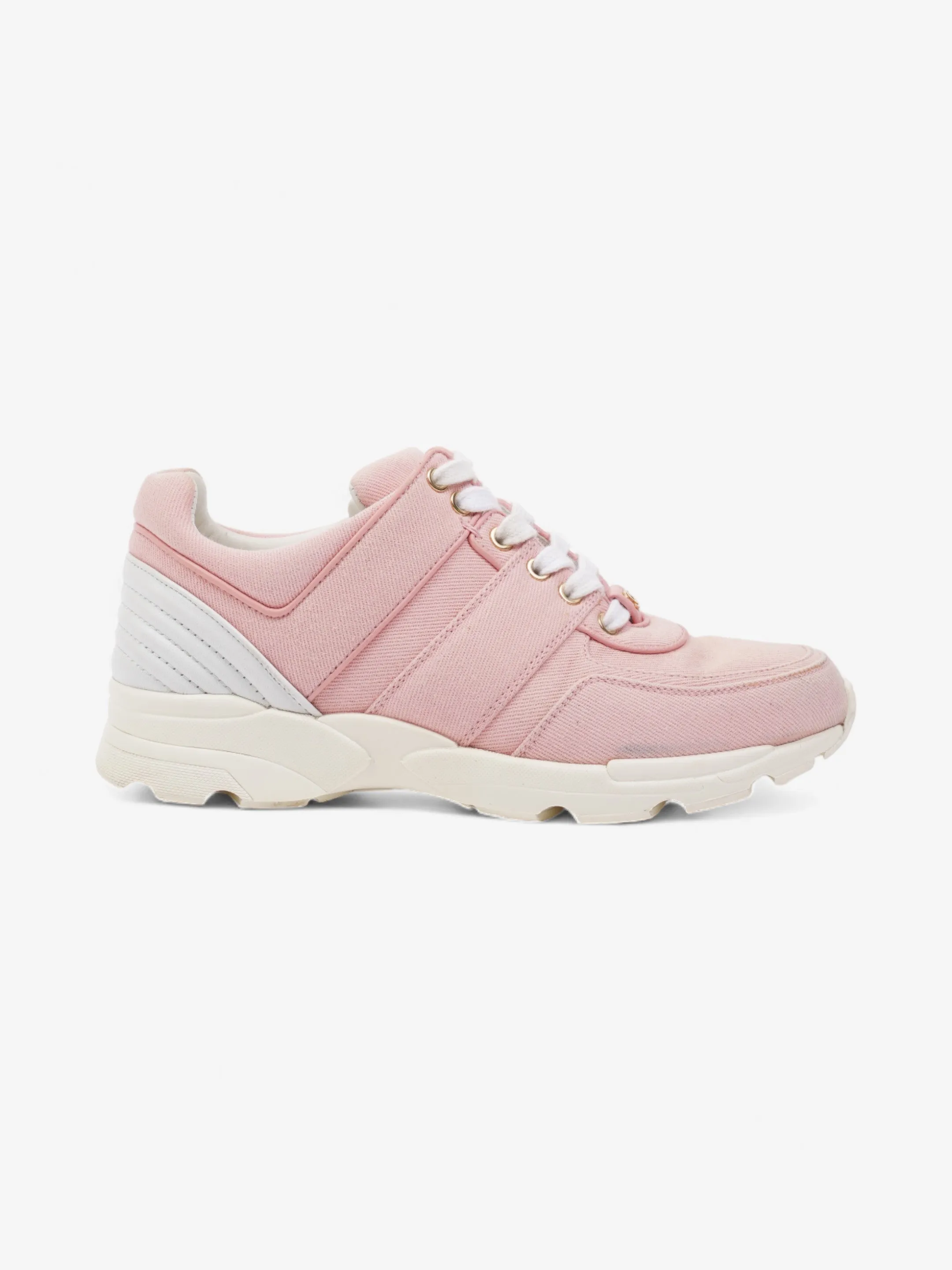 Chanel CC Canvas Sneakers Pink / White Canvas EU 37.5 UK 4.5 High-performance ease
