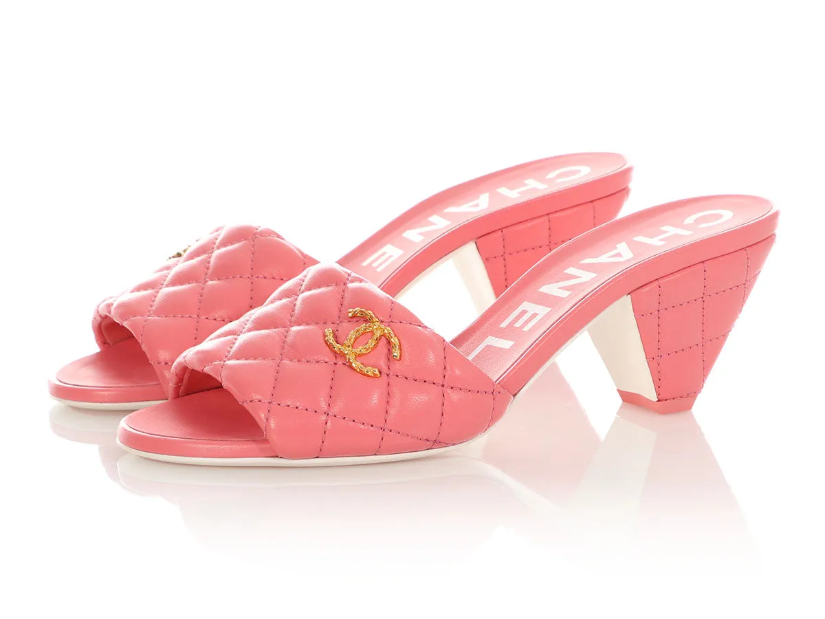 Chanel Pink Slide Sandals Designer Sandals Collection