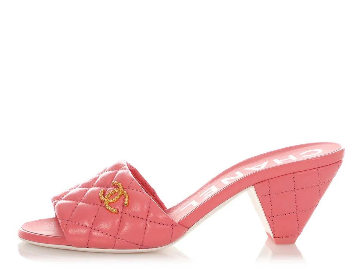 Chanel Pink Slide Sandals Designer Sandals Collection