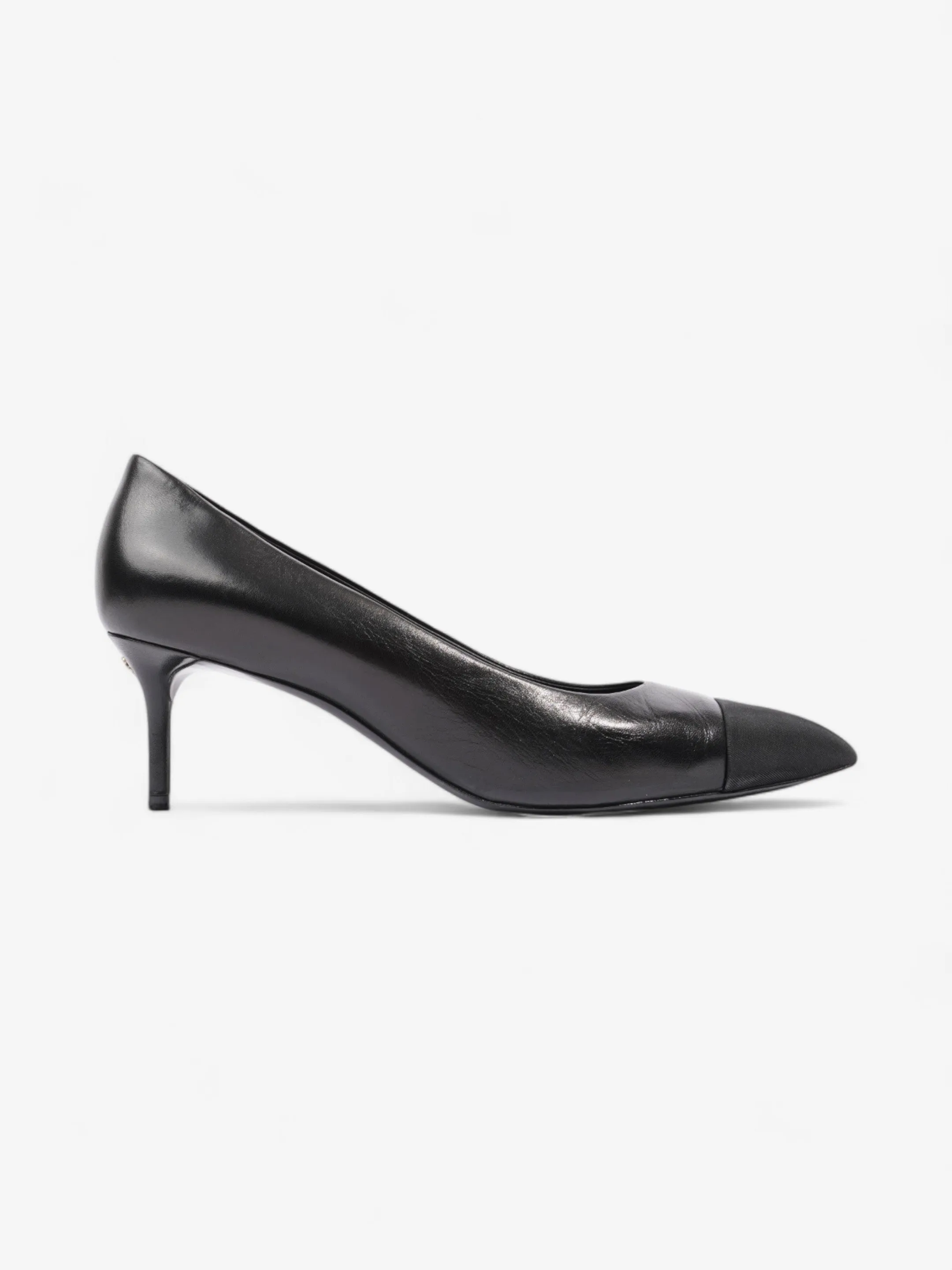 Chanel Pointed Heel 65mm Black Leather EU 41 UK 8 Moisture wicking