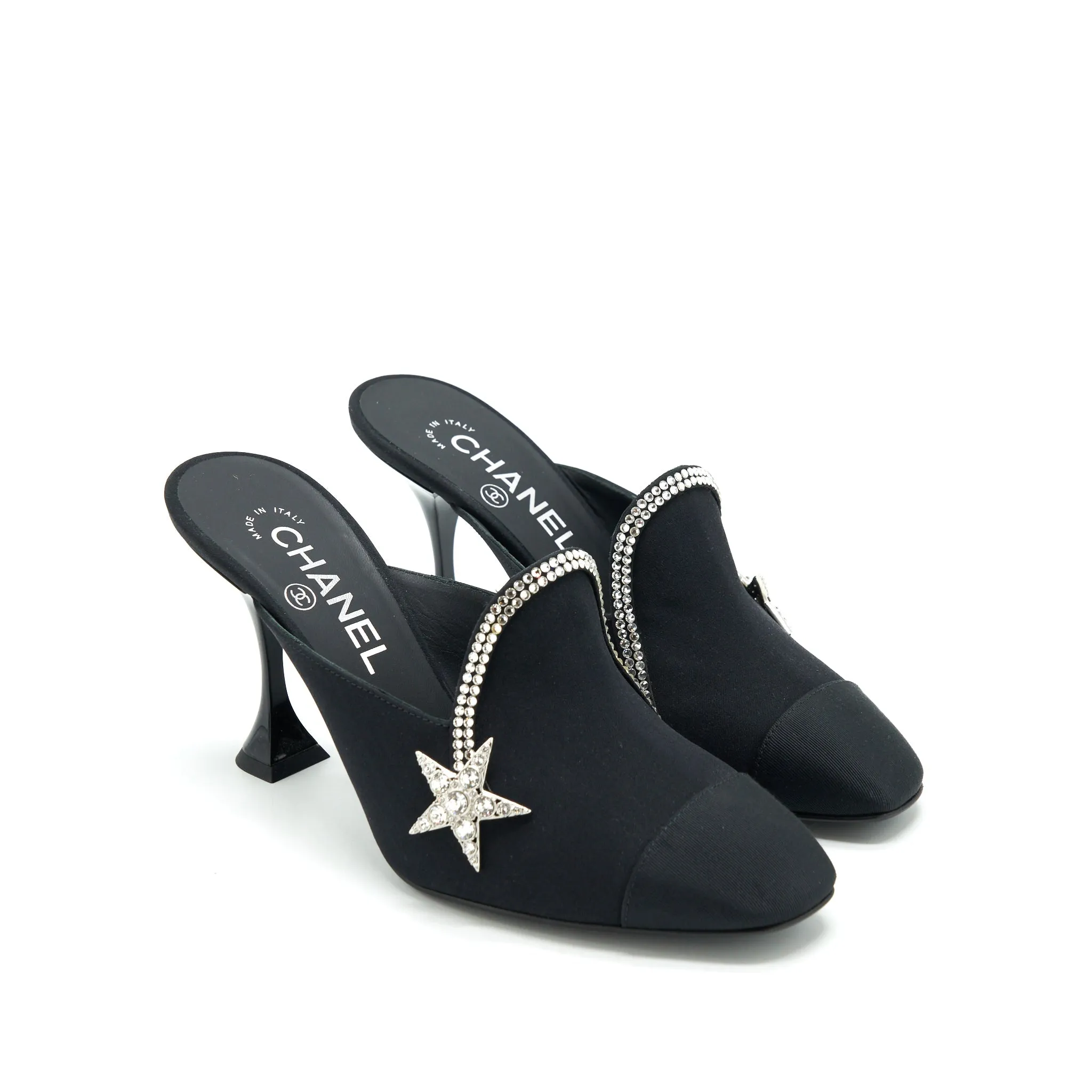 Chanel size 37 Star Suede High heel Loafer Evening Heels