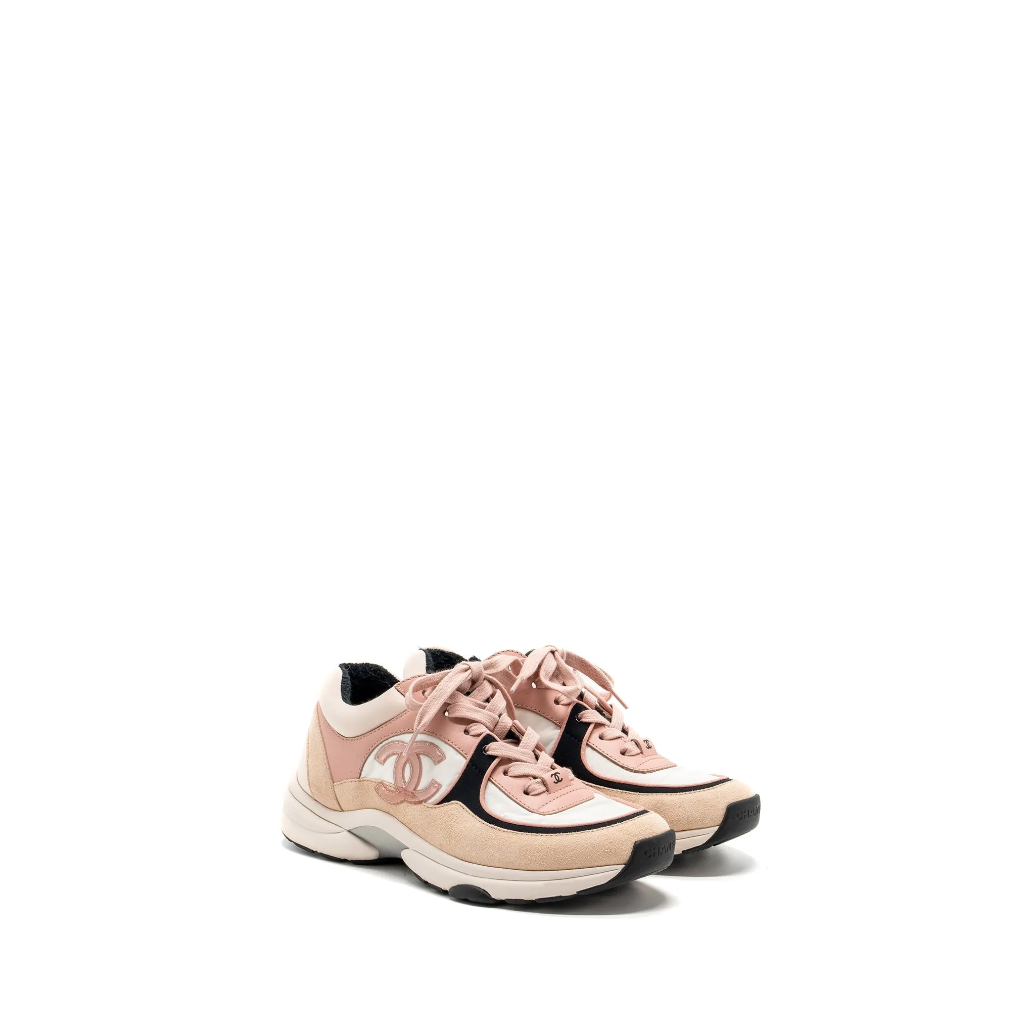 Chanel size 38 cc logo sneaker pink / multicolour City Comfort Build