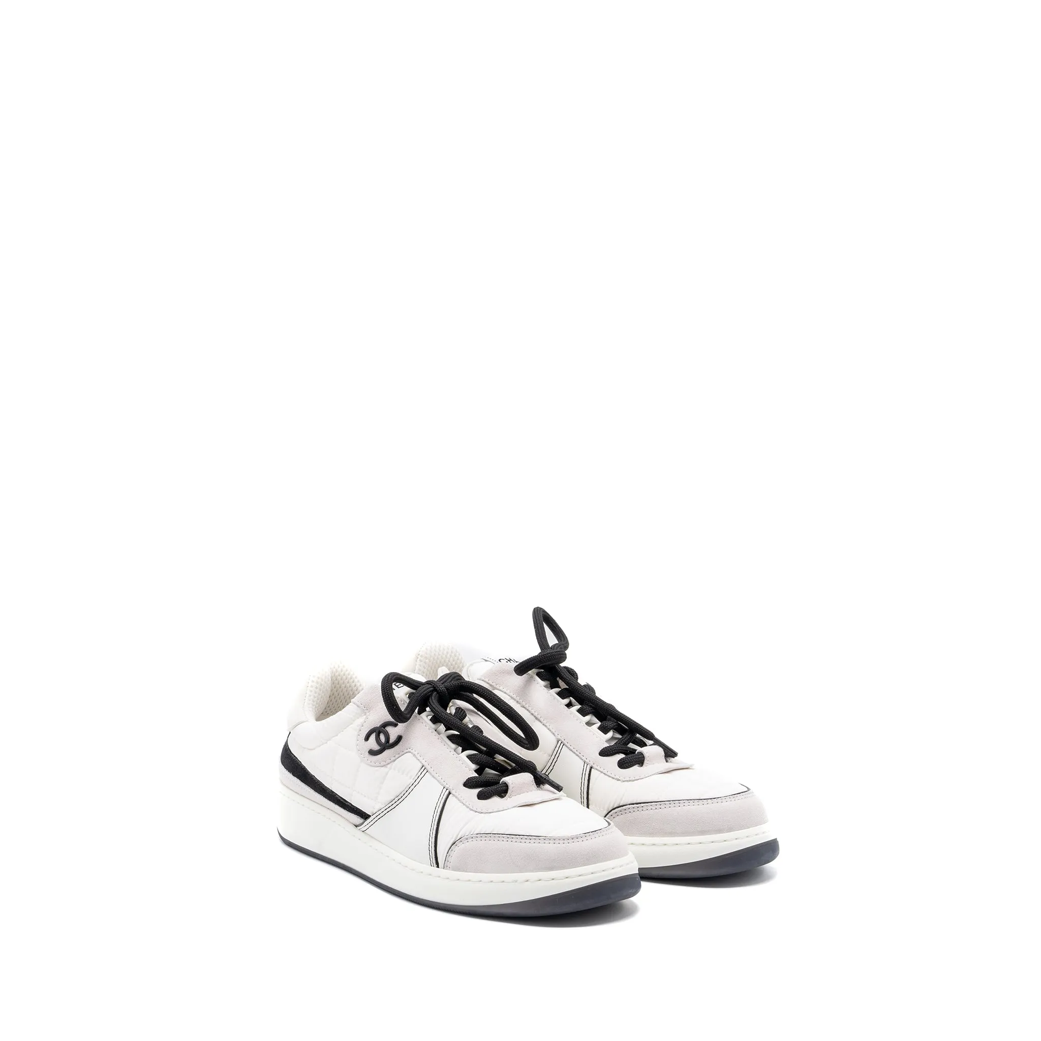 Chanel size 38.5 sneakers multicolor black / white/ light grey Luxe cushioning