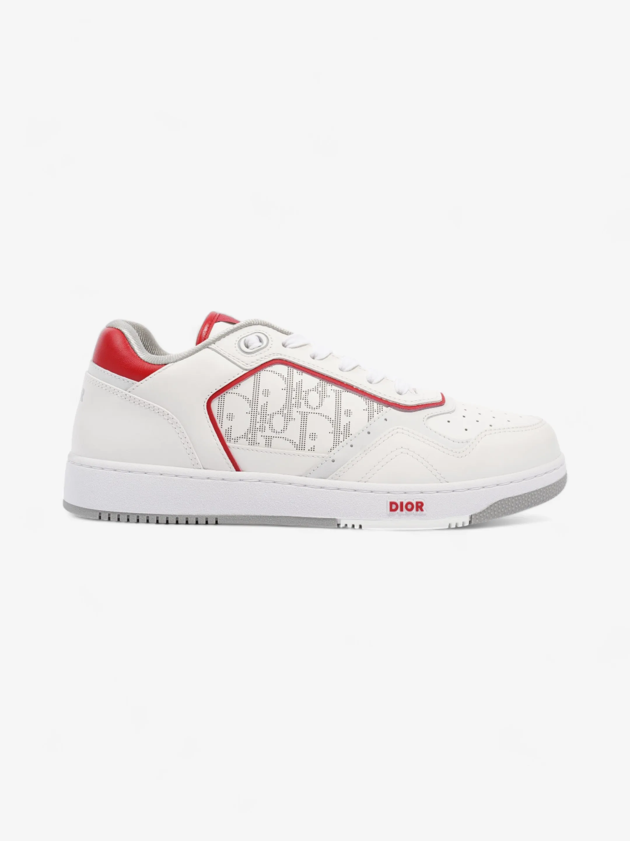 Christian Dior B27 Low Top Sneaker White / Red Leather EU 42 UK 8 Sculpted comfort