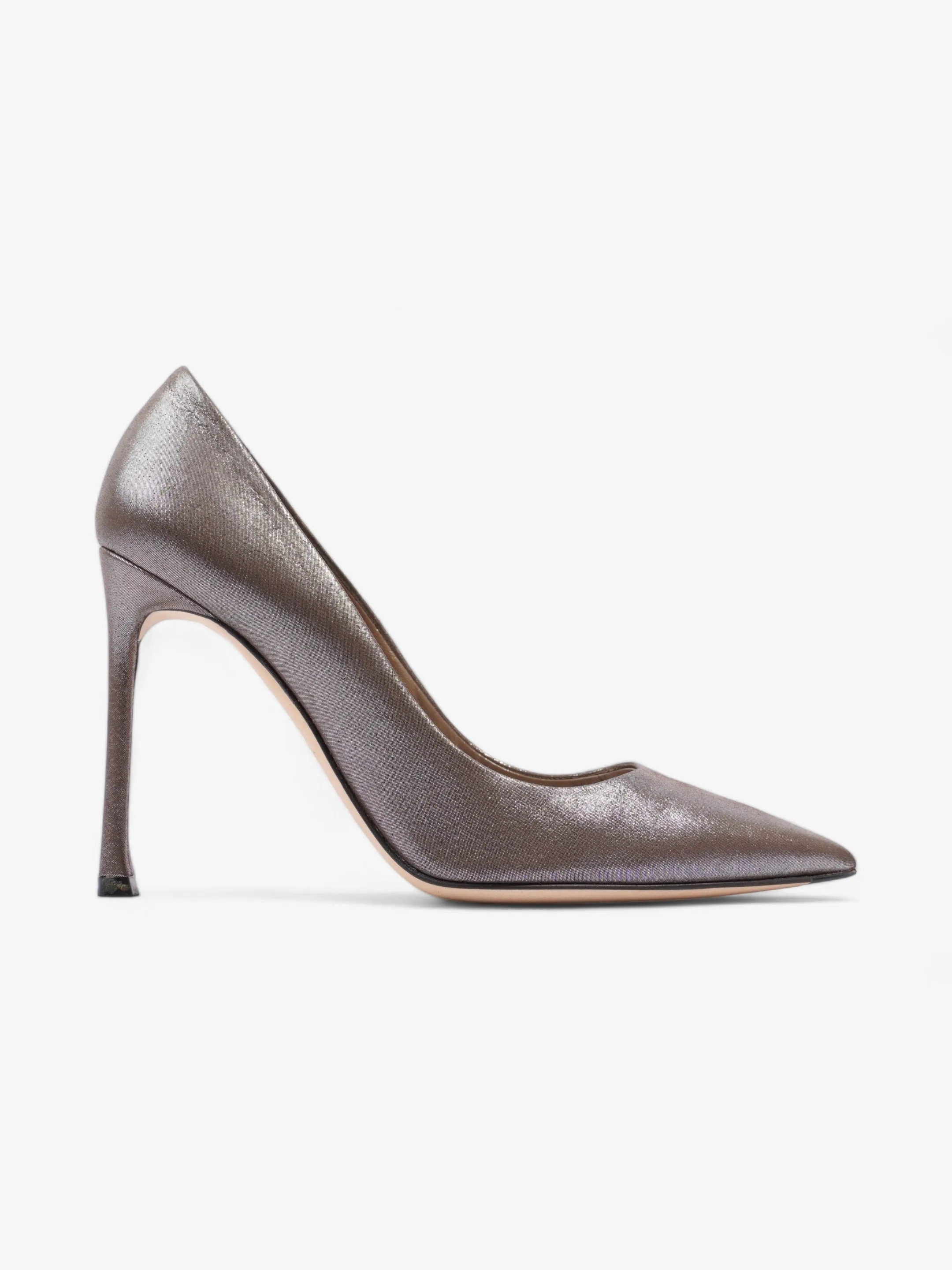 Christian Dior Bronze Heels 100 Bronze Canvas EU 37.5 UK 4.5 Geometric Heels