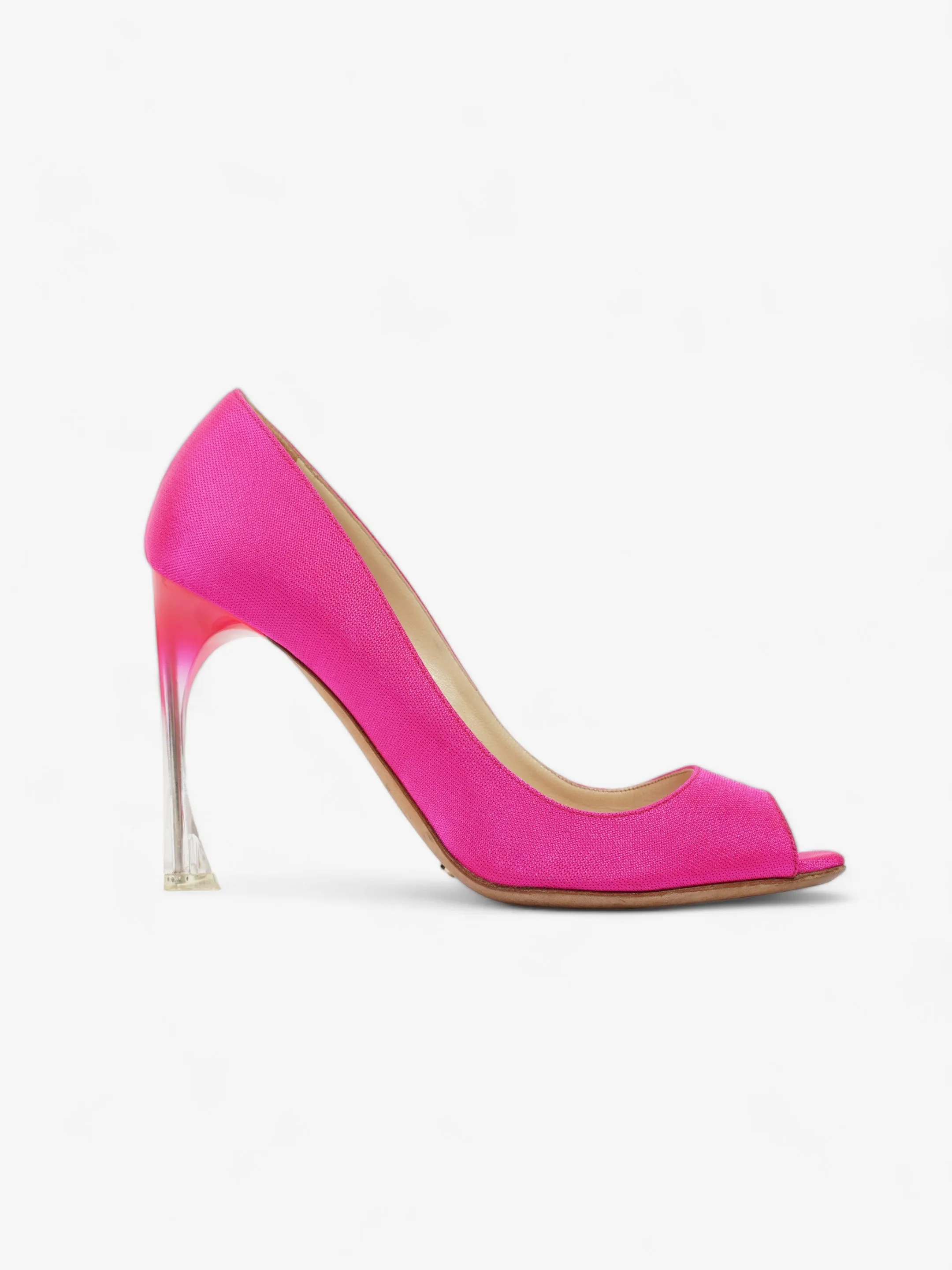 Christian Dior Heels 100 Pink Canvas EU 40 UK 7 Customizable